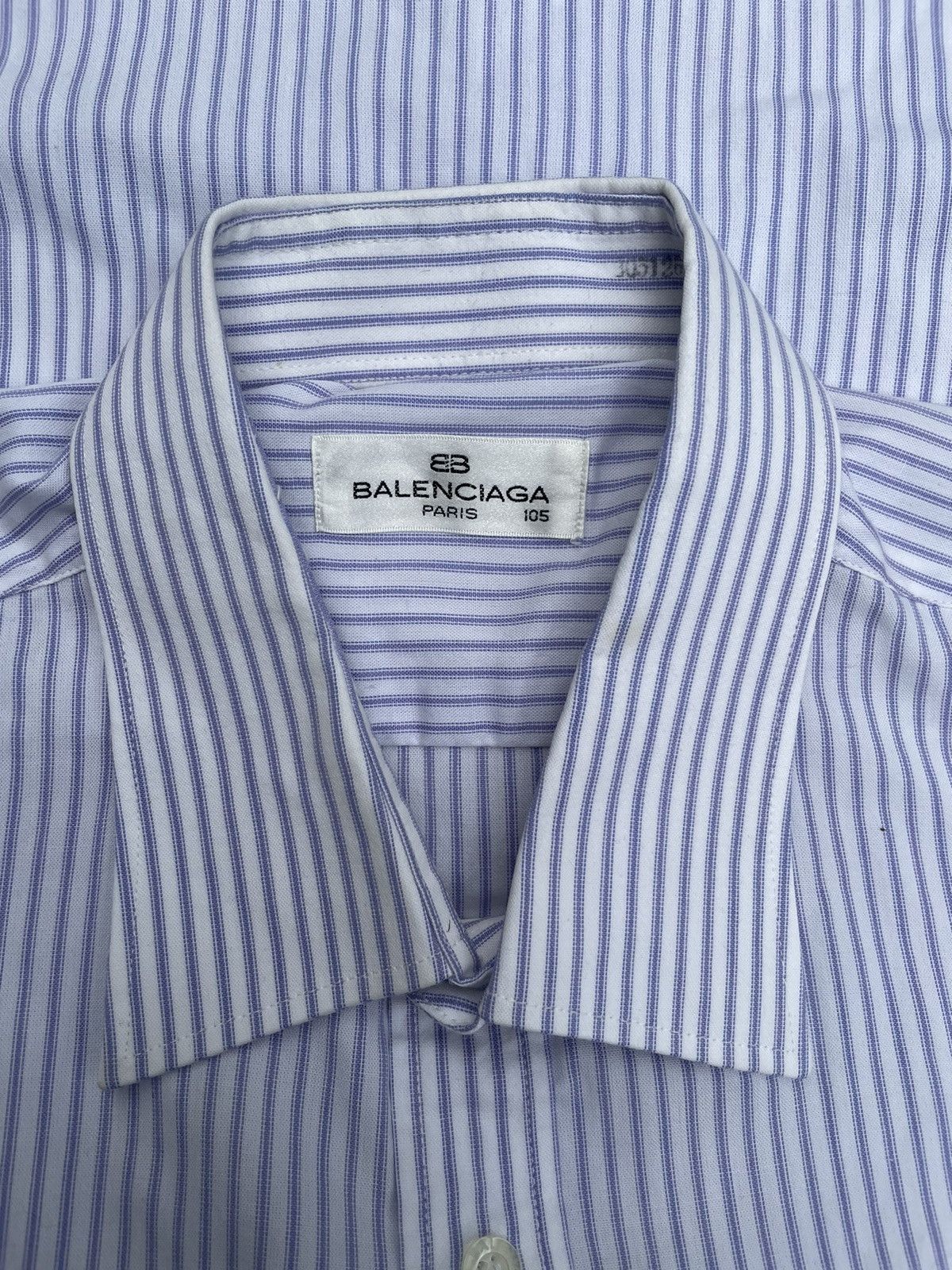 Balenciaga Balenciaga Striped Shirt Single Pocket Size US L / EU 52-54 / 3 - 8 Thumbnail
