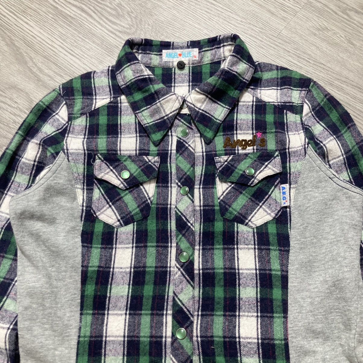 Angel Blue 2000s Angel Blue Flanel Hoodie Plaid ButtonUp Lgb Punk Style Size US XS / EU 42 / 0 - 3 Thumbnail