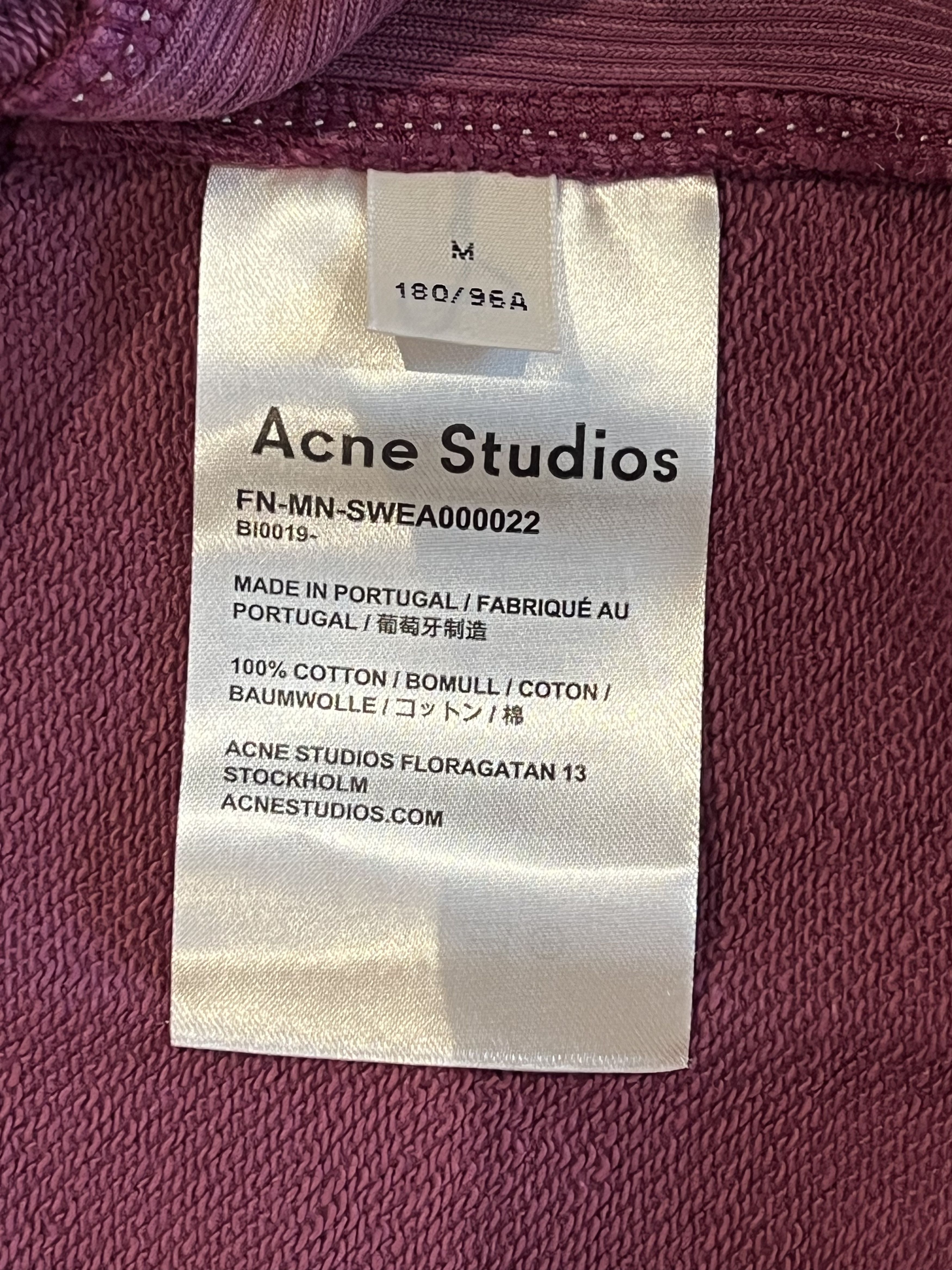 Acne Studios 💚 Acne Studios Embroidered Burgundy Crewneck Medium NEW Size US M / EU 48-50 / 2 - 13 Thumbnail