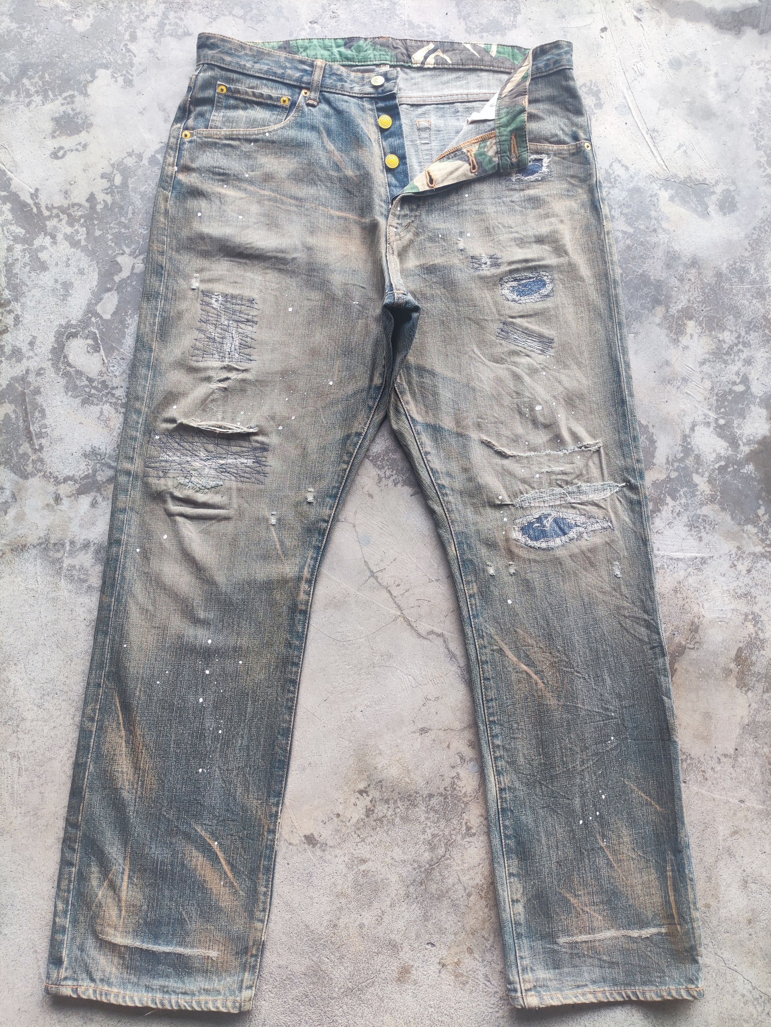 Japanese Brand Vintage Japanese Rusty Jeans Distressed Pants Denim W36 Size US 36 / EU 52 - 1 Thumbnail