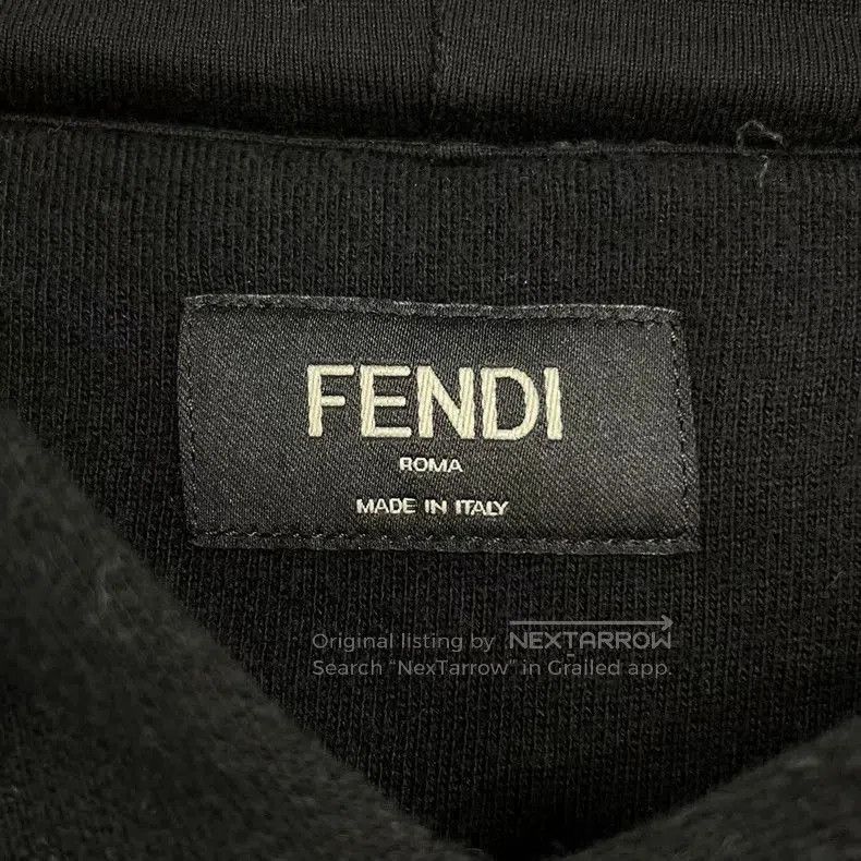 Fendi Fendi Black Side Stripe FF Hoodie XL. Size US XL / EU 56 / 4 - 3 Thumbnail