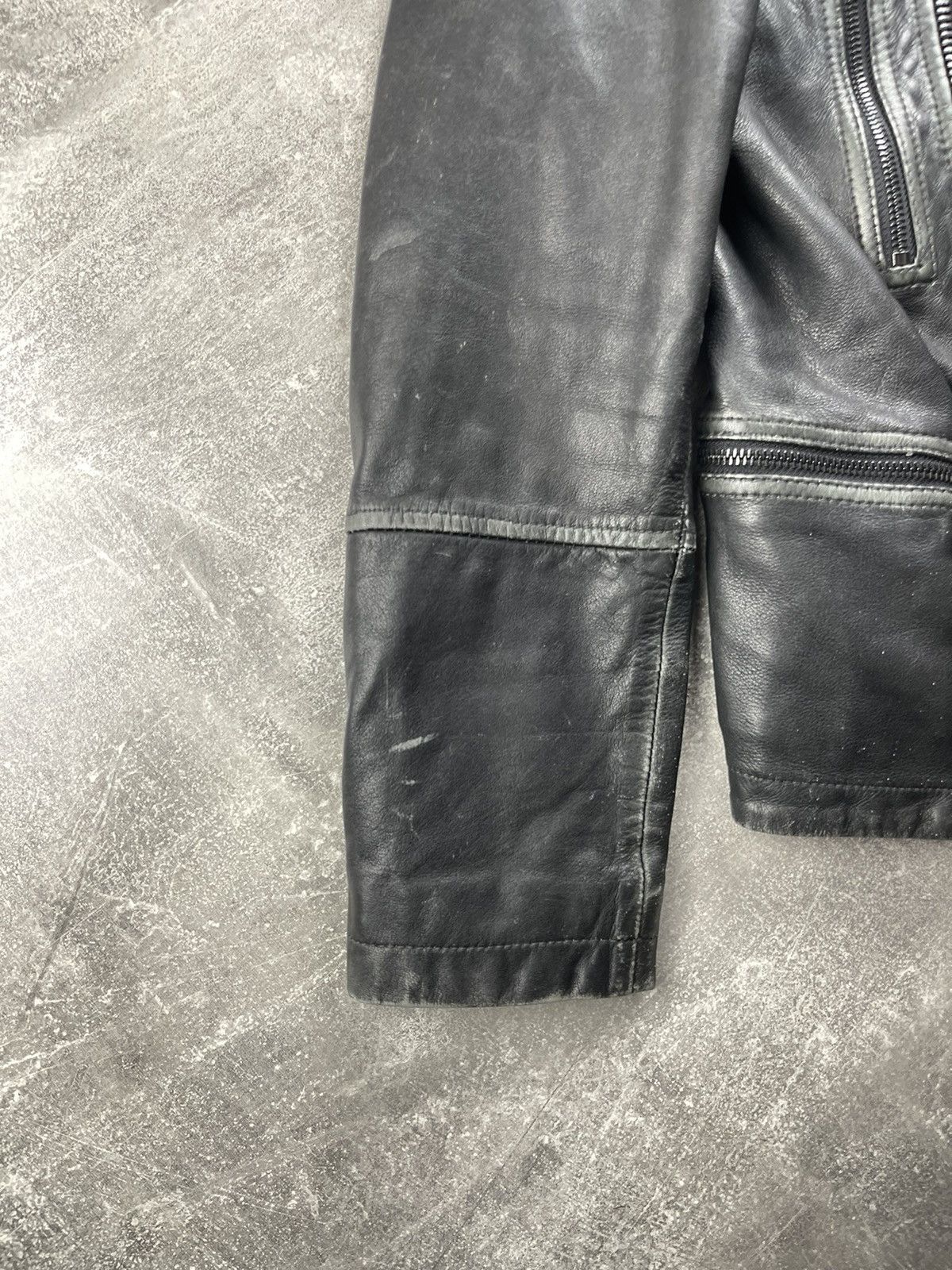 Allsaints ALLSAINTS Quilted Distressed Biker Leather Jacket 2010s Size US S / EU 44-46 / 1 - 6 Thumbnail