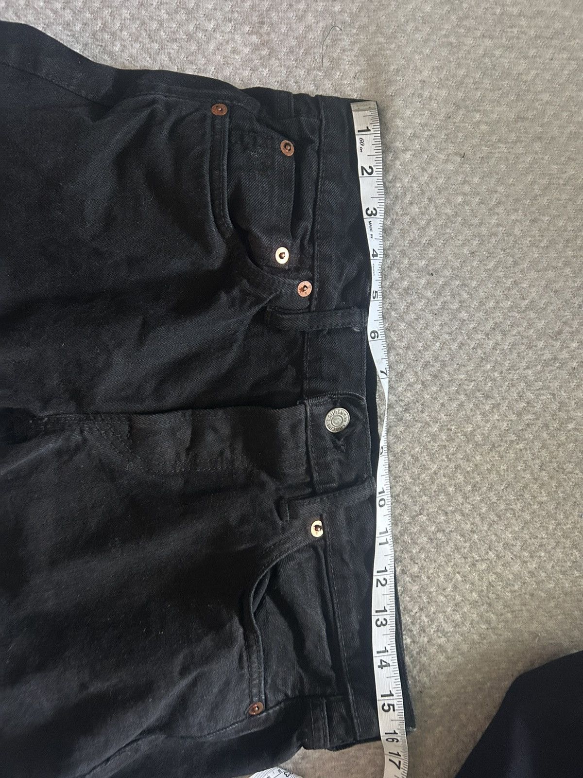 RRL Ralph Lauren 29x27 RRL black denim jeans button fly Size US 29 - 4 Thumbnail