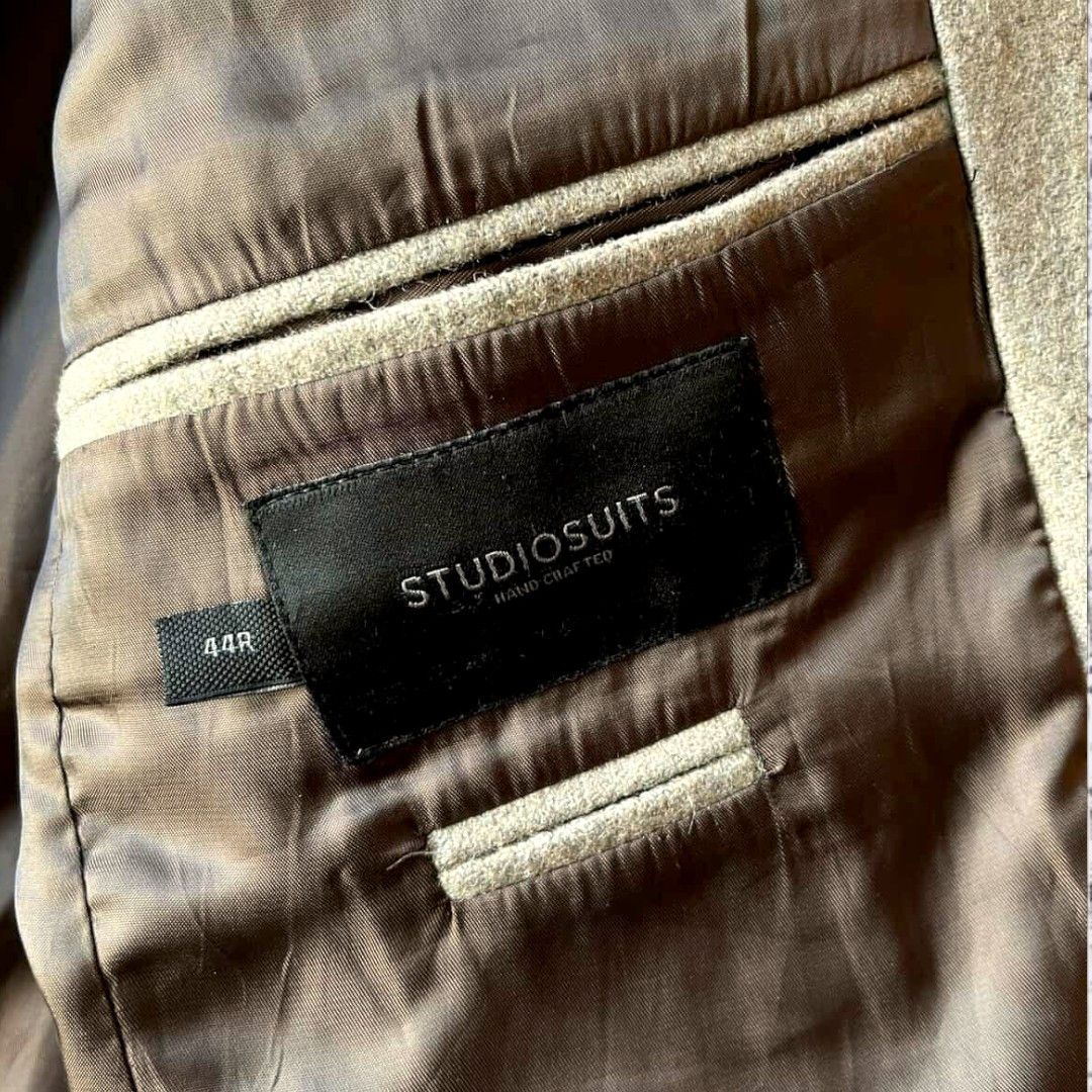 Other StudioSuits Hand Crafted blazer camel tweed wool-Fashionella Size 44R - 9 Thumbnail