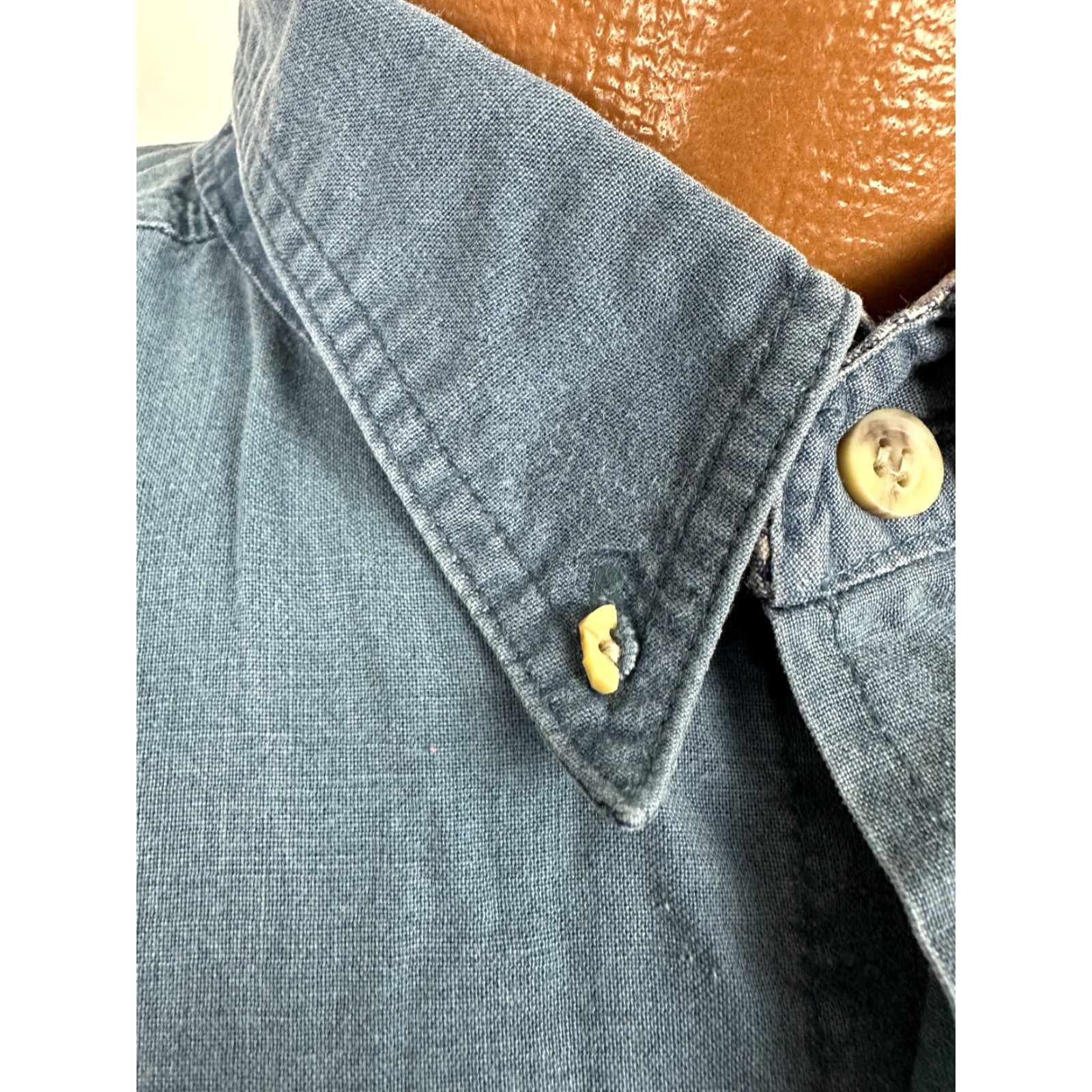 Vintage VINTAGE Blueprint Shirt Men XL Button-Up 90s Grunge Cotton Blue Short Sleeve - Casual Workwear Mens Size US XL / EU 56 / 4 - 4 Thumbnail
