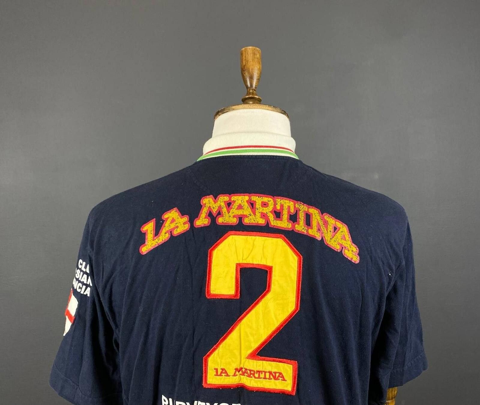 La Martina La Martina Blue Cotton Collared Popover Polo Shirt Size XL Size US XL / EU 56 / 4 - 7 Thumbnail