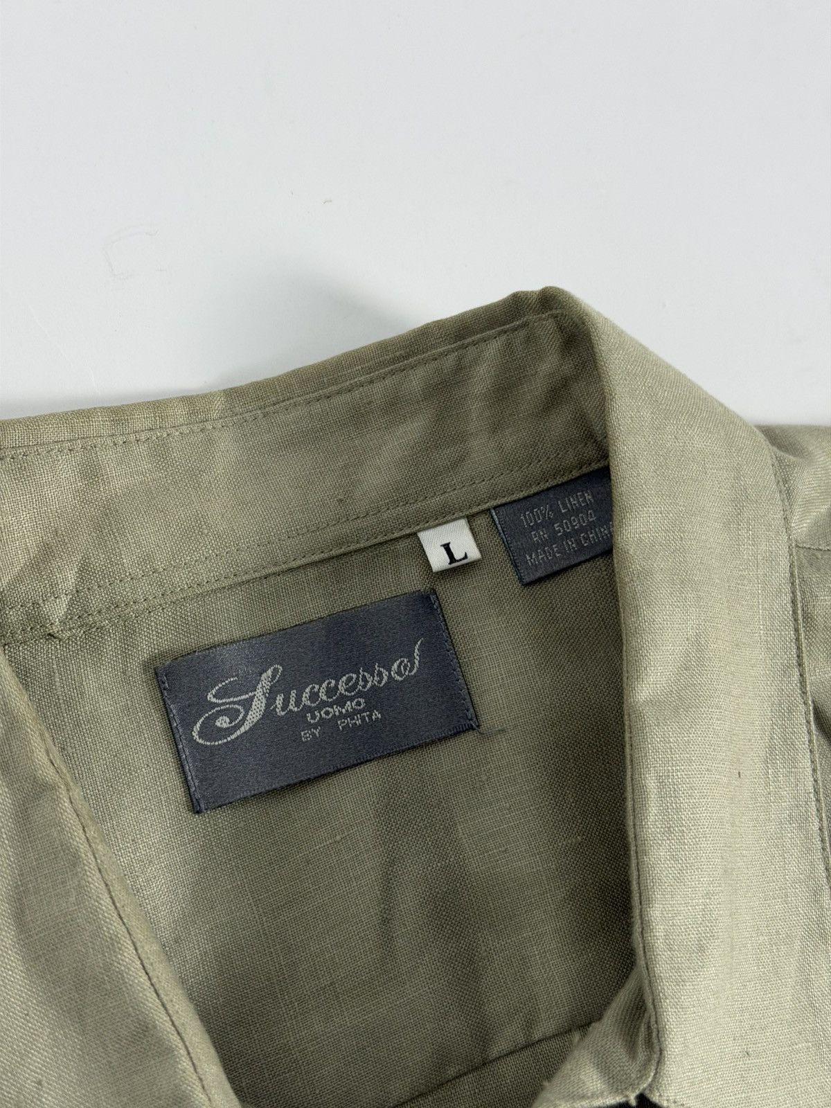 Vintage Successo UOMO By Phita Embroidered Linen Shirt Size US L / EU 52-54 / 3 - 5 Thumbnail