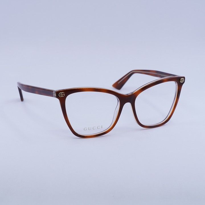 Gucci Gucci GG1817O 004 Eyeglasses Medium Havana/Light Mauve 55mm Size ONE SIZE - 5 Thumbnail