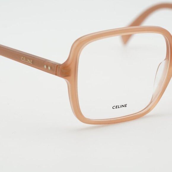 Celine Celine CL50076I 074 Eyeglasses Flamed Havana 57mm Square Size ONE SIZE - 4 Thumbnail