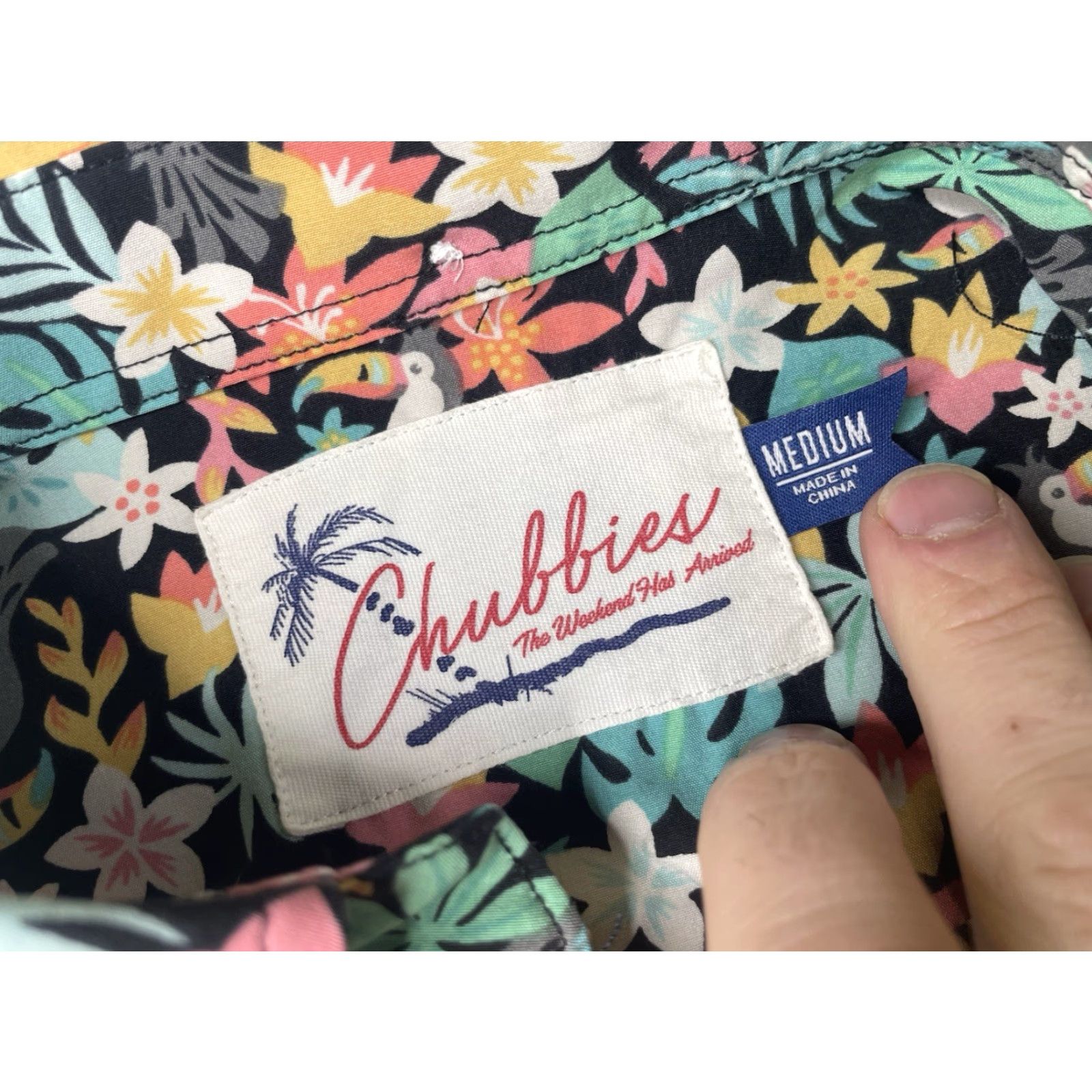 Chubbies CHUBBIES Popover Floral Hawaiian TOUCAN Macaw Button-Up Shirt Mens M Multicolor Hawaiian Theme Short Sleeve Size US M / EU 48-50 / 2 - 3 Thumbnail