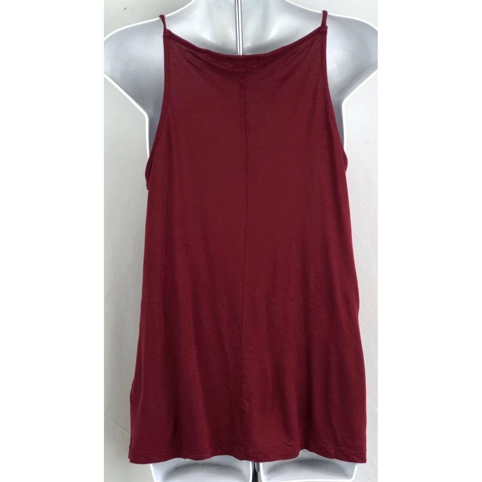 Old Navy VINTAGE Old Navy Blouse Shirt Womens M burgundy crochet front pleated halter sleeveless BoHo Y2K 2000s Whimsigoth Size M / US 6-8 / IT 42-44 - 3 Thumbnail