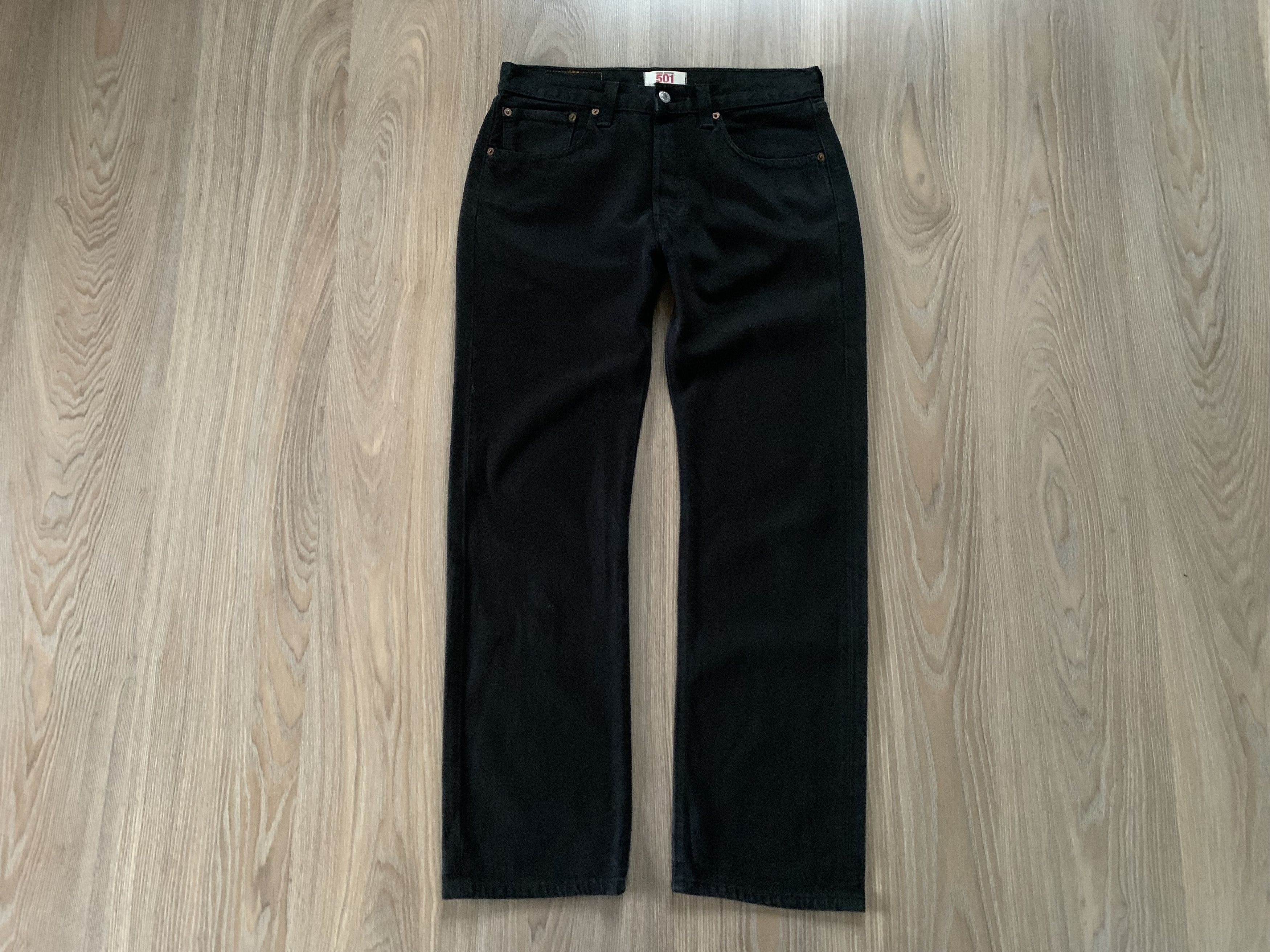 Levi's Levi's 501 Black Denim Jeans Size US 31 - 2 Thumbnail