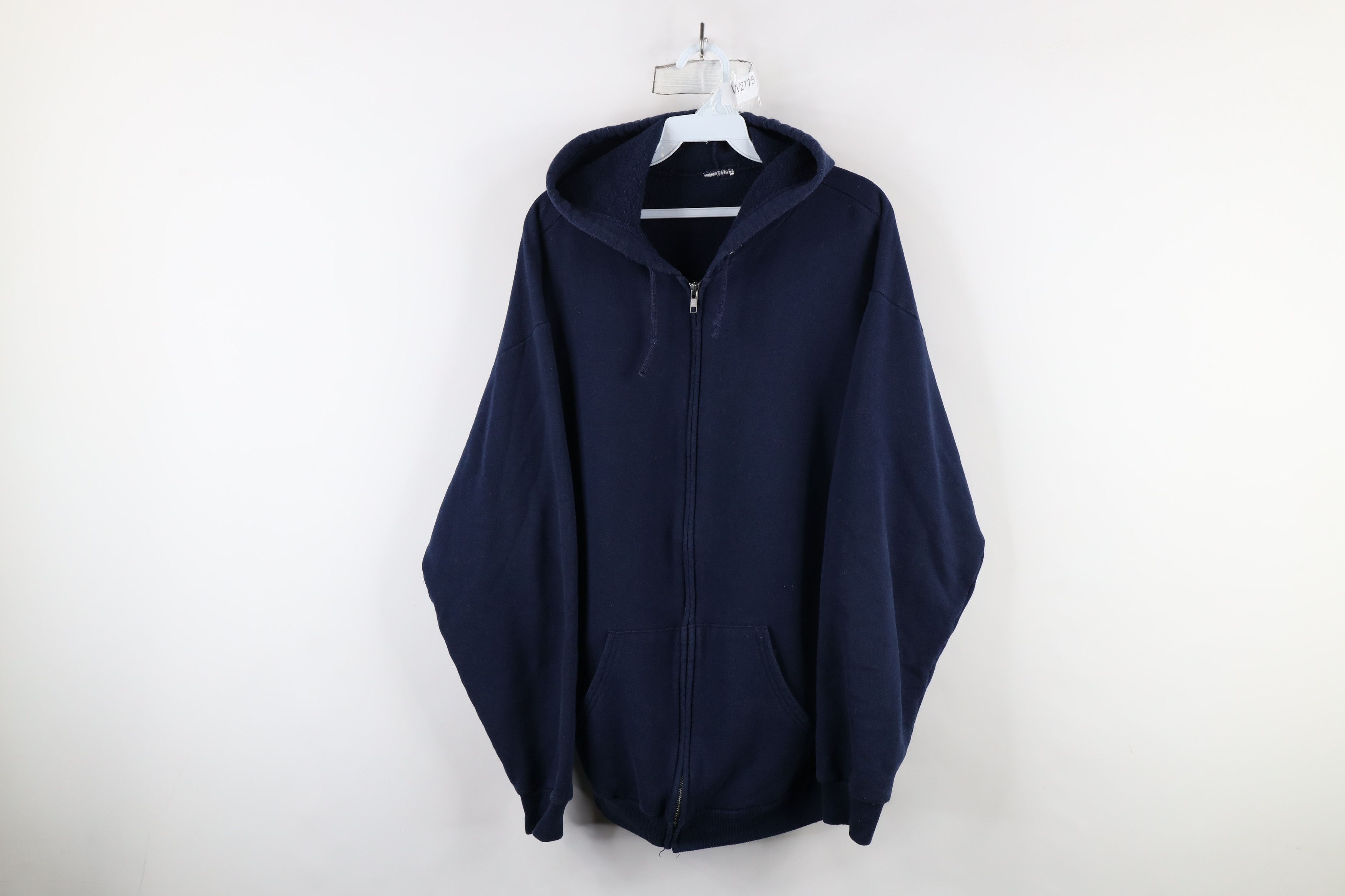 Vintage Vintage 90s Streetwear Blank Full Zip Hoodie Sweatshirt Size US L / EU 52-54 / 3 - 1 Thumbnail