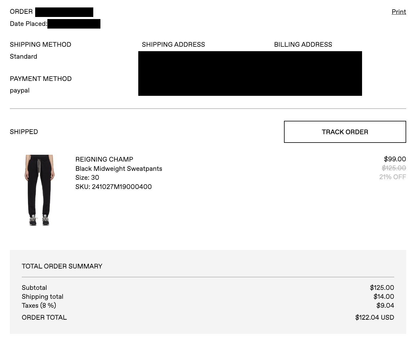 Reigning Champ Midweight Terry Standard Sweatpant Size US 30 / EU 46 - 6 Thumbnail