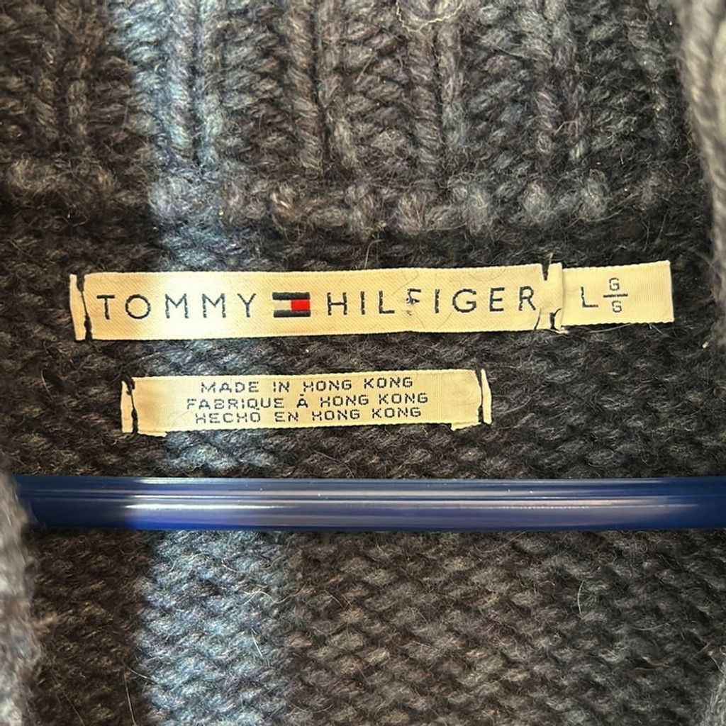 Tommy Hilfiger Tommy Hilfiger angora and lambswool blue zip Sweater large Size L / US 10 / IT 46 - 2 Thumbnail