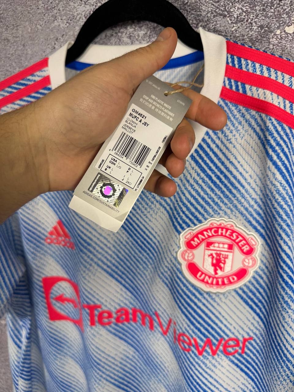 Adidas NWT CAVANI Manchester United 2020/21 Third Adidas Jersey Size US L / EU 52-54 / 3 - 9 Thumbnail