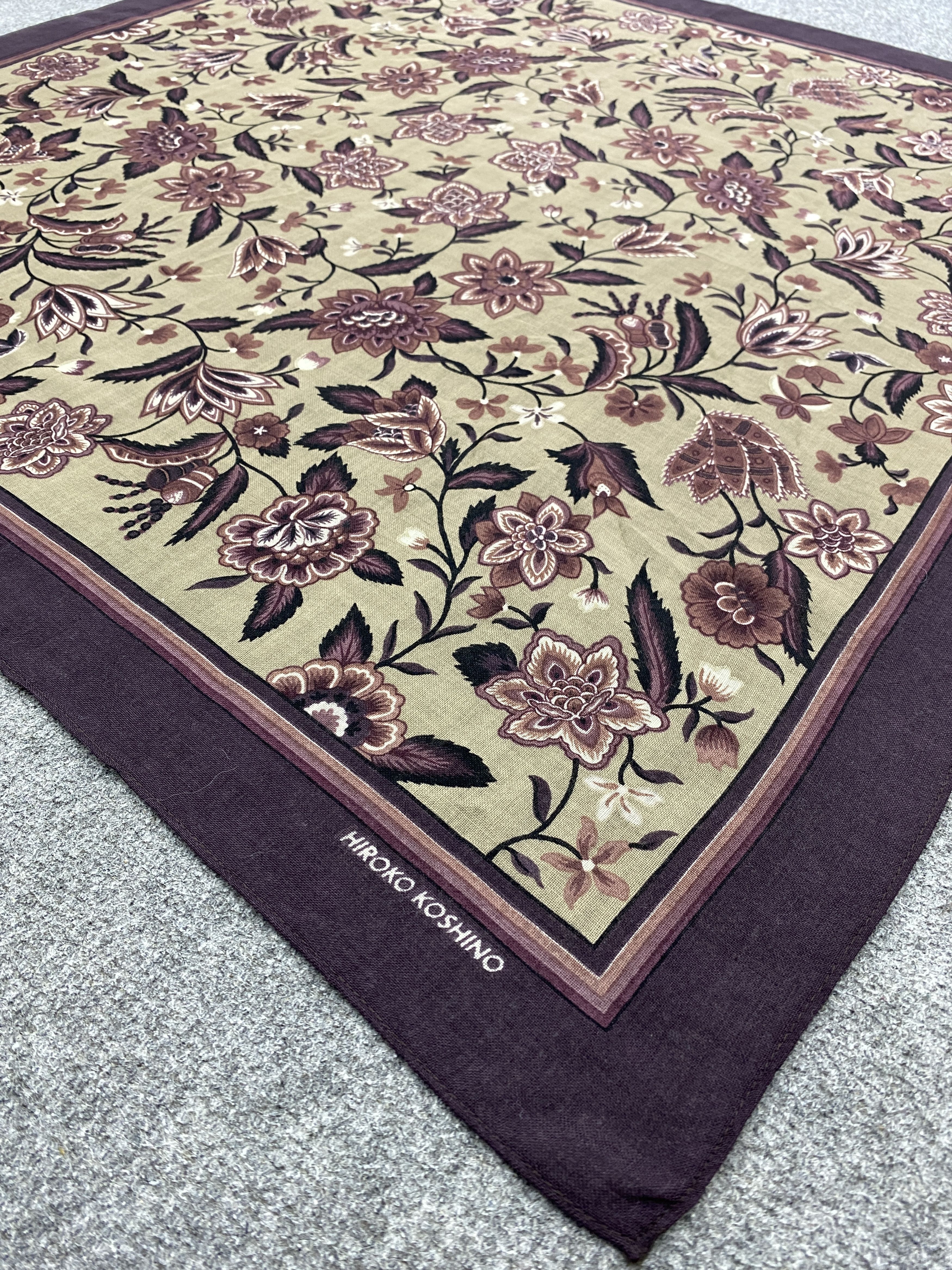 Hiroko Koshino Homme × Japanese Brand × Vintage Hiroko Koshino Wool Shawl Babushka head Scarf SN0046 Size ONE SIZE - 4 Thumbnail