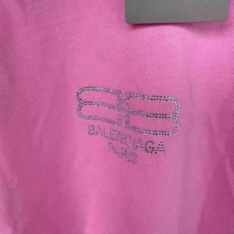 Balenciaga Balenciaga Pink Short Sleeve with Drill Lock Size US XS / EU 42 / 0 - 3 Thumbnail
