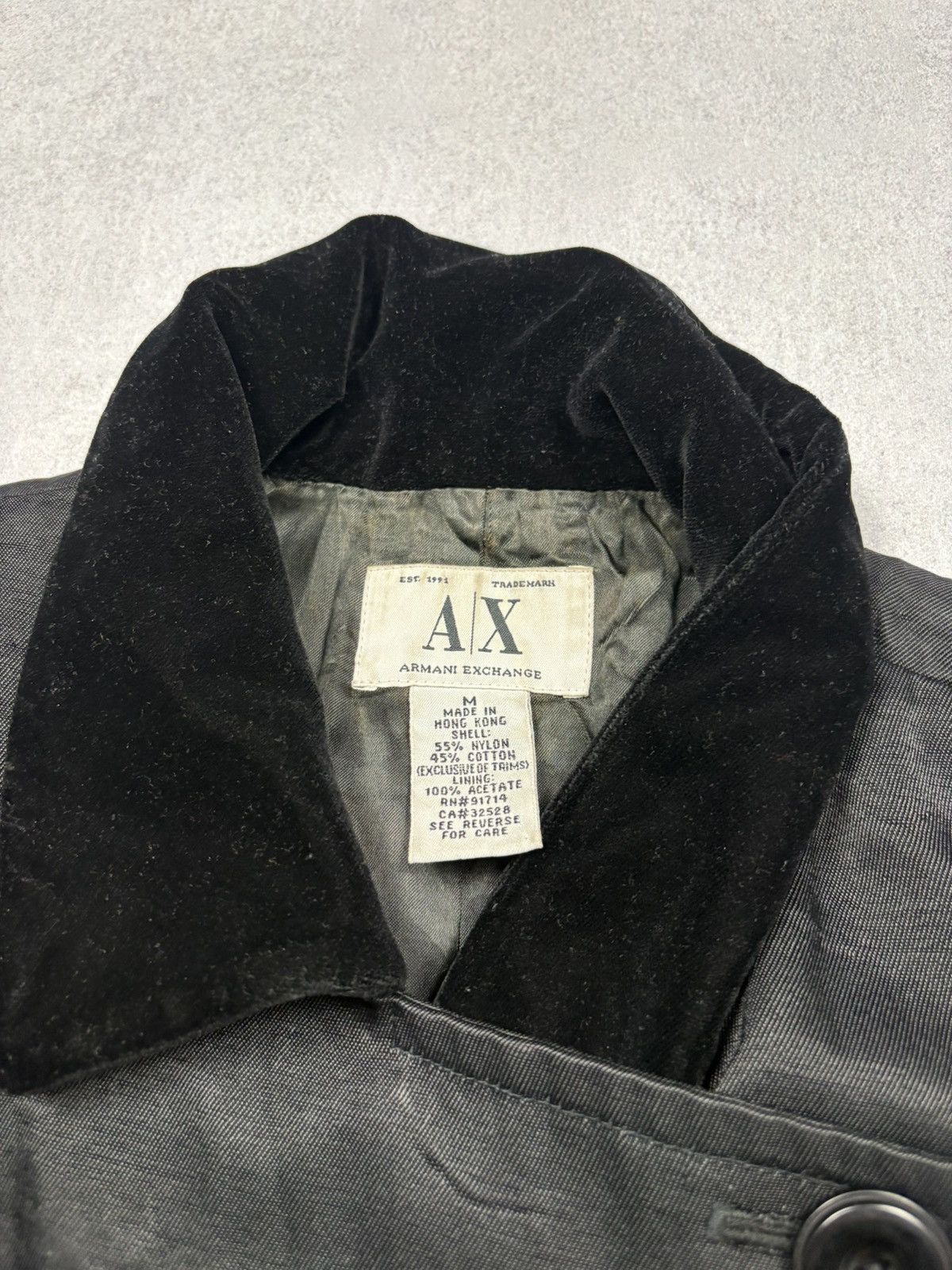 Armani Exchange Vintage 00s Armani Exchange Double Breasted Long Coat 90s Size M / US 6-8 / IT 42-44 - 9 Thumbnail