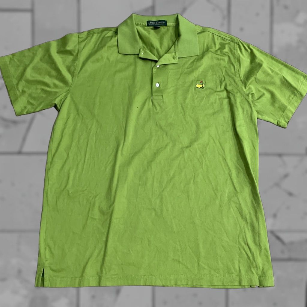 Vintage Polo Golf Amen Corner Masters Two-Ply Mercerized Men's XL Golf Polo Green Size US XL / EU 56 / 4 - 1 Thumbnail