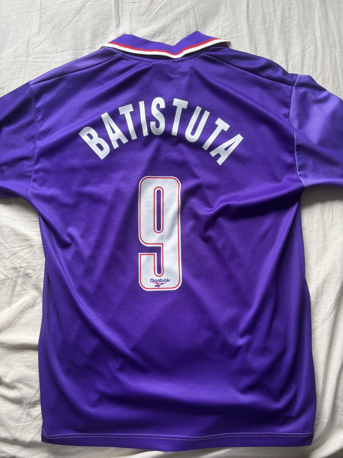 Reebok Fiorentina PLAYER ISSUE Batistuta #9 1996-97 home jersey Size US XL / EU 56 / 4 - 3 Thumbnail