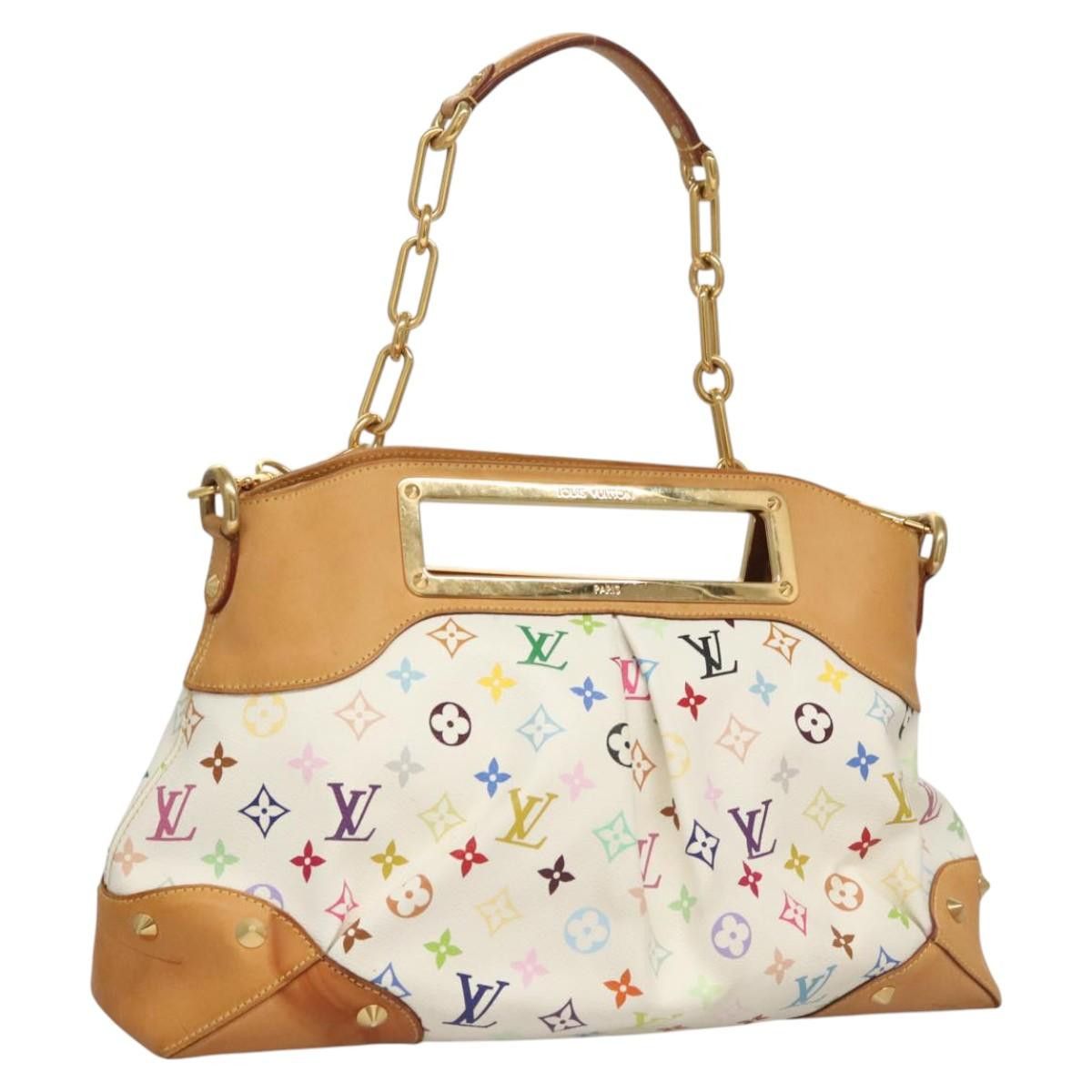 Louis Vuitton Monogram Multicolor Judy Gm Shoulder Bag White M40253 Auth Bd1463, Women's