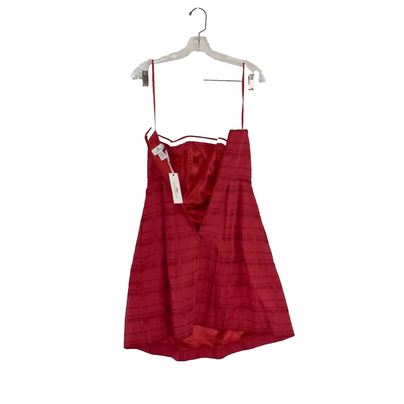 Vineyard Vines NWT VINEYARD VINES Red Velvet Grossgrain Plaid Mini Dress 0 Size XS / US 0-2 / IT 36-38 - 5 Thumbnail