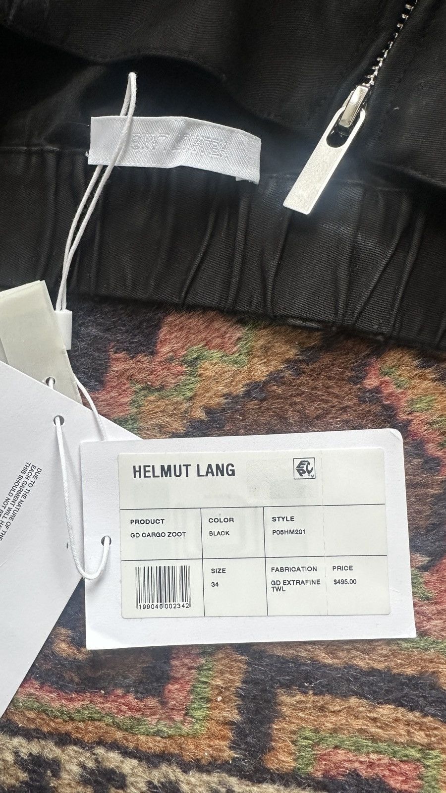 Helmut Lang Hemlut Lang Cargo Zoot Pant, Black Size US 34 / EU 50 - 9 Thumbnail
