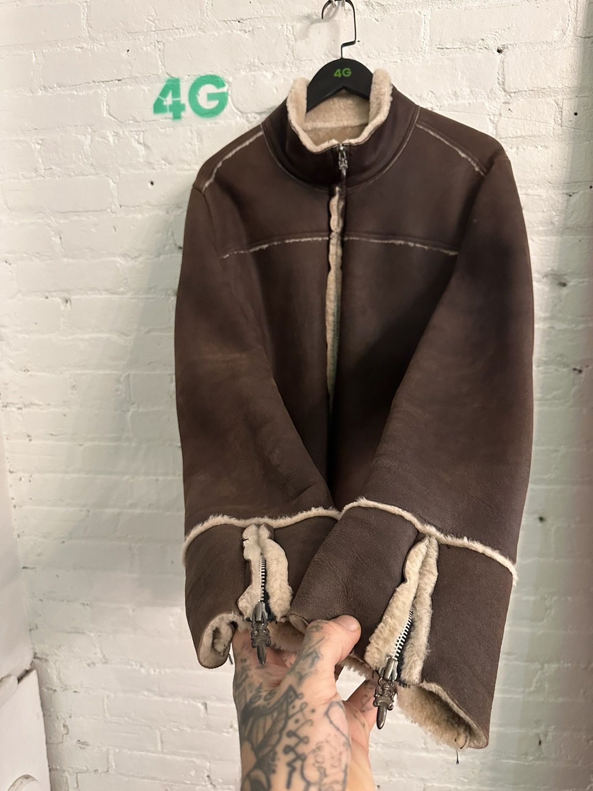 Chrome Hearts CHROME HEARTS FULL SUEDE & SHEARLING JACKET L/XL Size US L / EU 52-54 / 3 - 6 Thumbnail