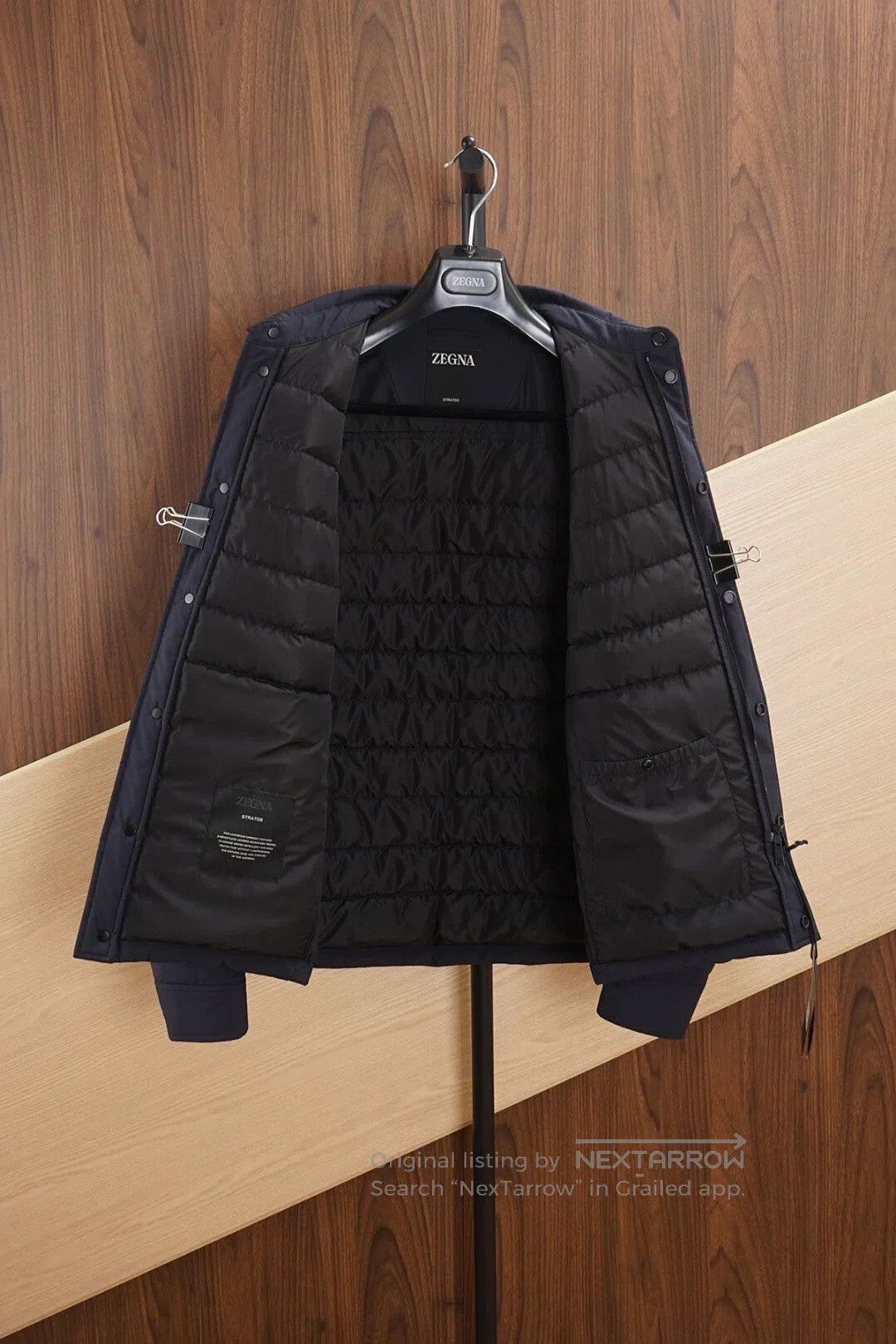 Ermenegildo Zegna ZEGNA Stratos Down Jacket Navy Blue. Size US M / EU 48-50 / 2 - 3 Thumbnail