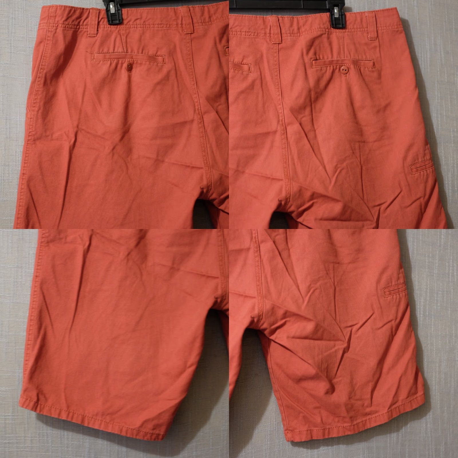 CO Iron Co Chino Shorts Mens 40 Red 100% Cotton Slash Pockets Belt Loops Size US 40 / EU 56 - 8 Thumbnail