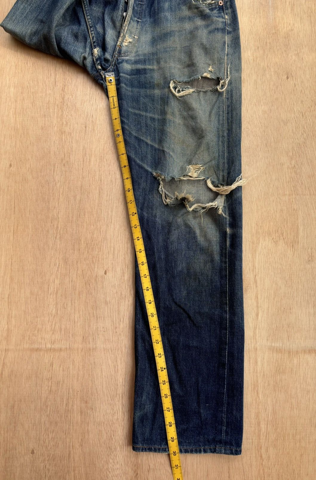 Japanese Brand × Levi's Vintage Clothing Vintage Levis 501 Distressed Denim Jeans Size US 32 / EU 48 - 13 Thumbnail