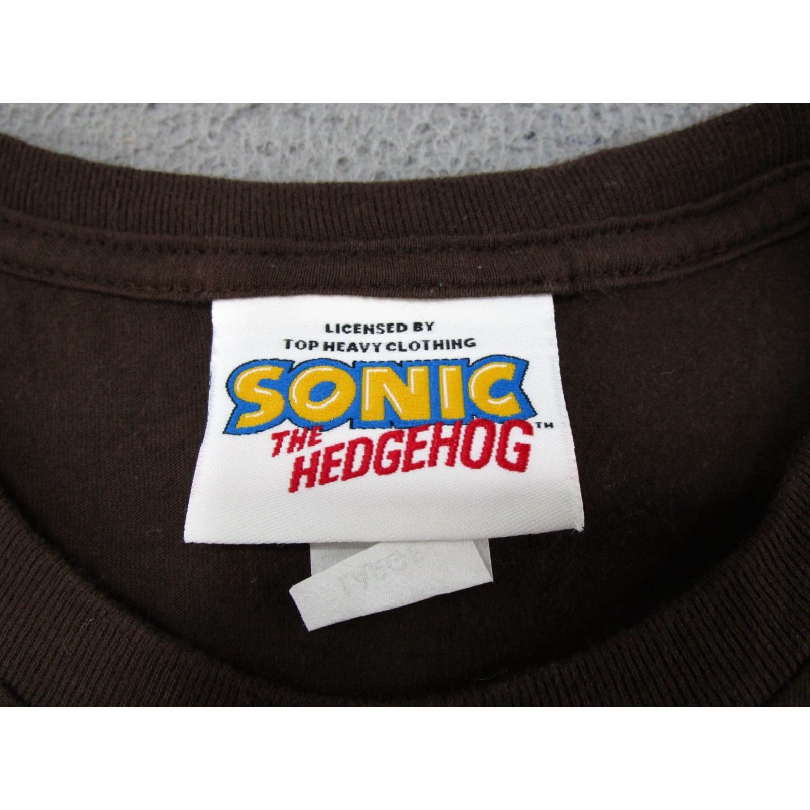 Vintage VINTAGE Sonic T-Shirt Men's Large Crew Neck Short Sleeve Brown Cotton Graphic Video Game Promo Shirt 2007 90s Sonic the Hedgehog Size US L / EU 52-54 / 3 - 3 Thumbnail