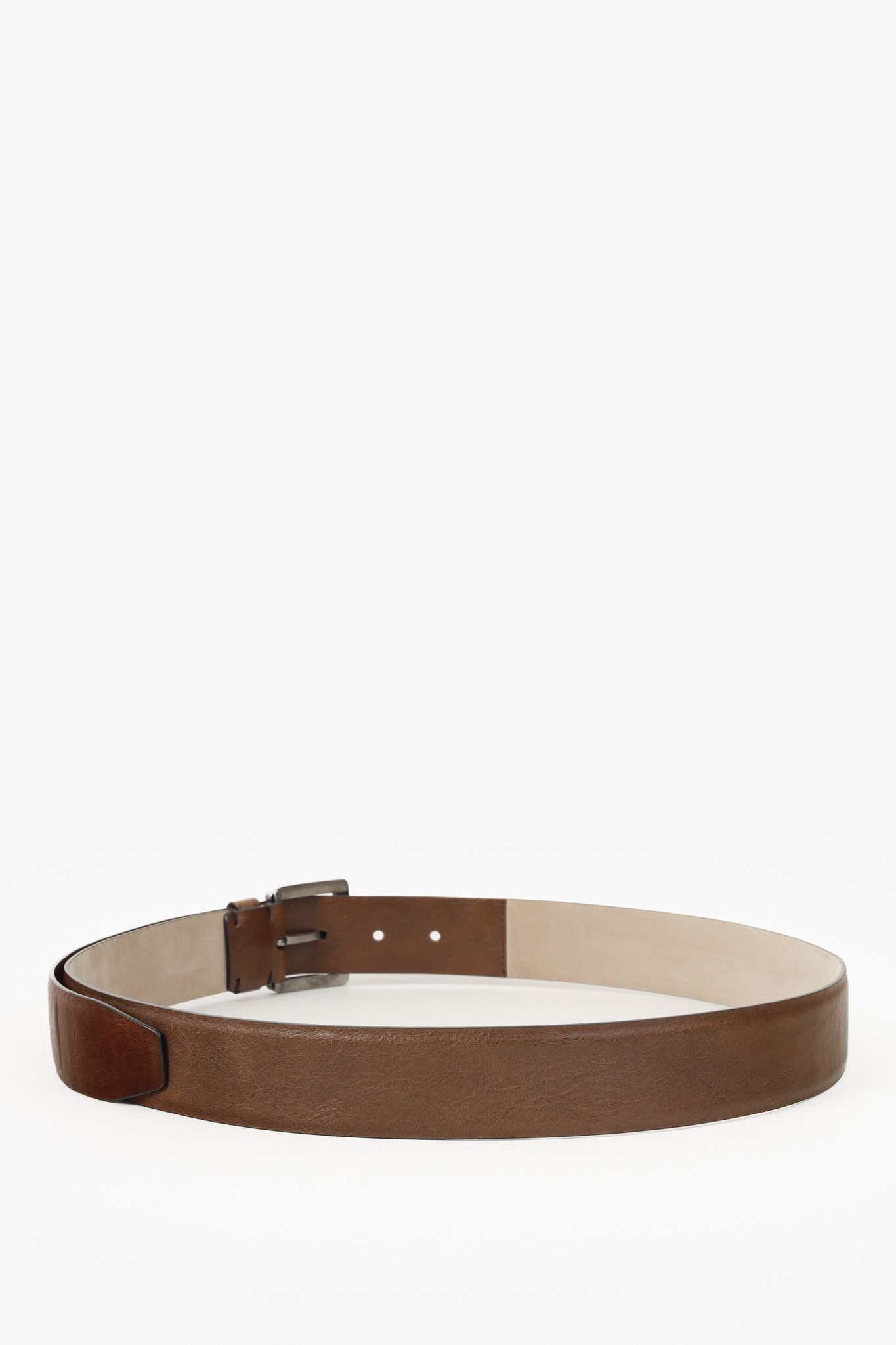 Brunello Cucinelli Brunello Cucinelli Square Ornate Buckle Brown Belt Size ONE SIZE - 2 Thumbnail