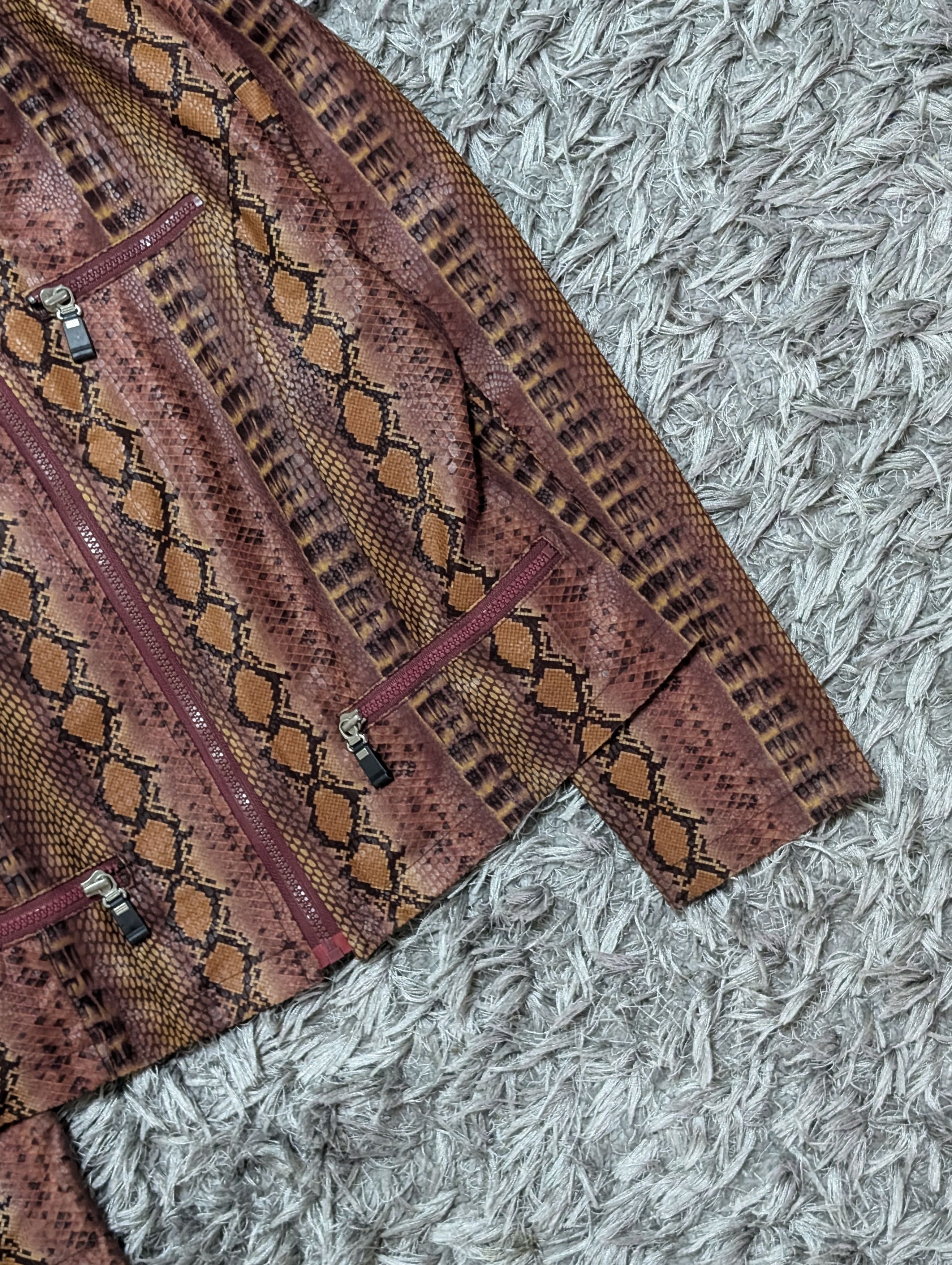 Other Vintage Yasko Amano Reptile Jacket Snake Skin Coat Pattern Size M / US 6-8 / IT 42-44 - 6 Thumbnail