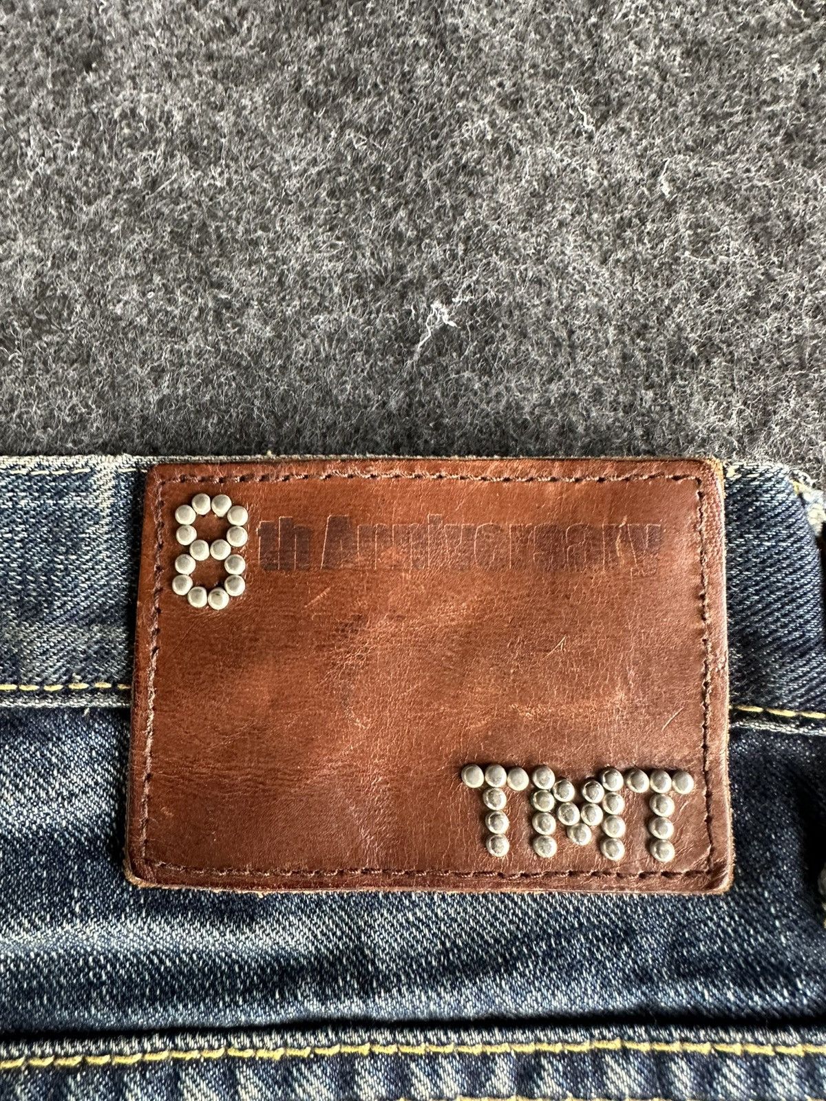 TMT 💥 Rare TMT Japan 8th Anniversary Washed Vintage Denim D483 Size US 32 / EU 48 - 8 Thumbnail
