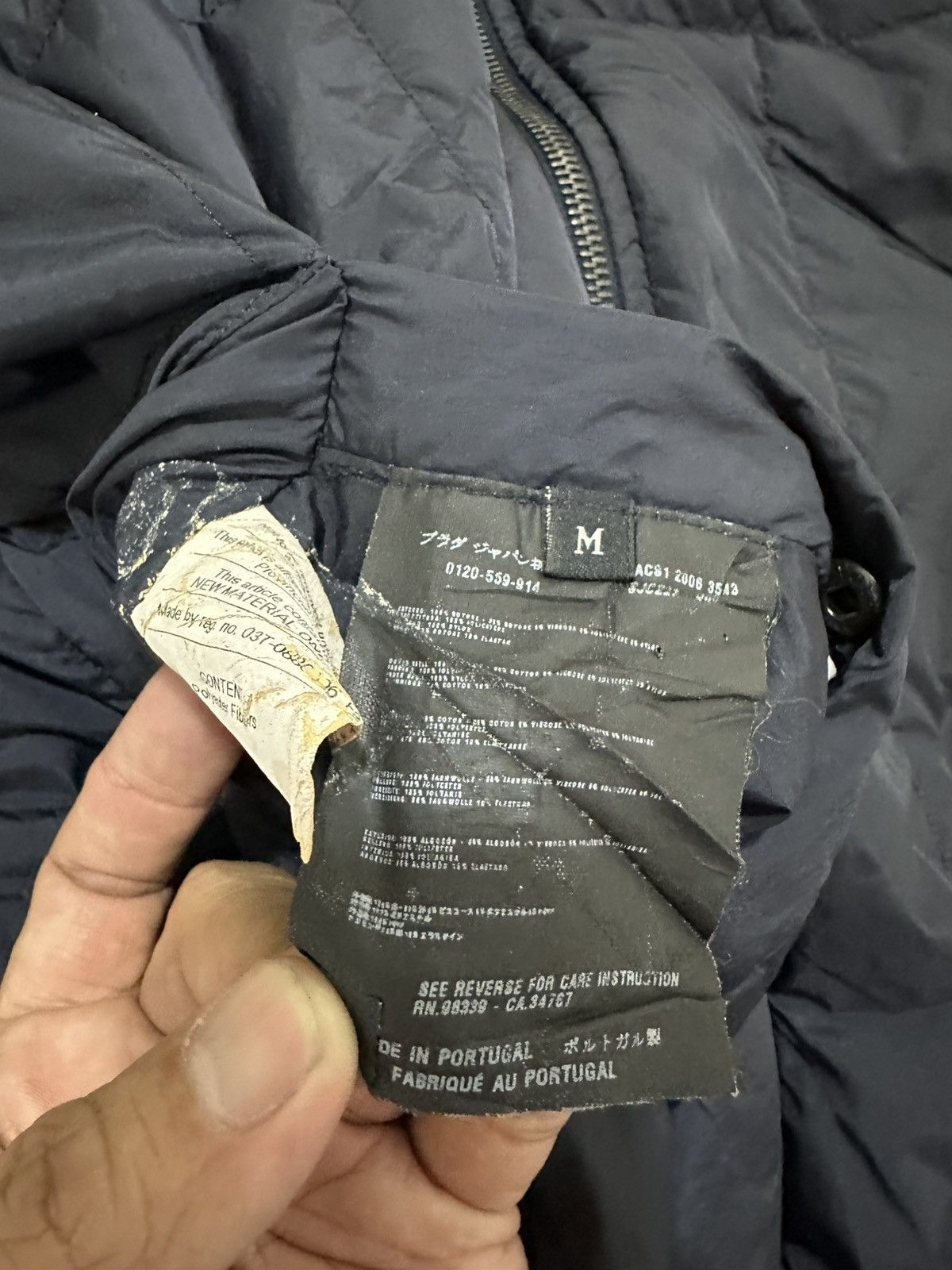 Prada PRADA Reversible Cotton Nylon Jacket Hooded Big Logo Design Size US M / EU 48-50 / 2 - 15 Thumbnail
