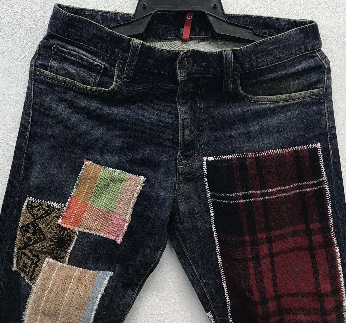 Uniqlo × Vintage Japanese Brand Uniqlo Selvedge Patchwork Denim Jeans Size US 31 - 3 Thumbnail