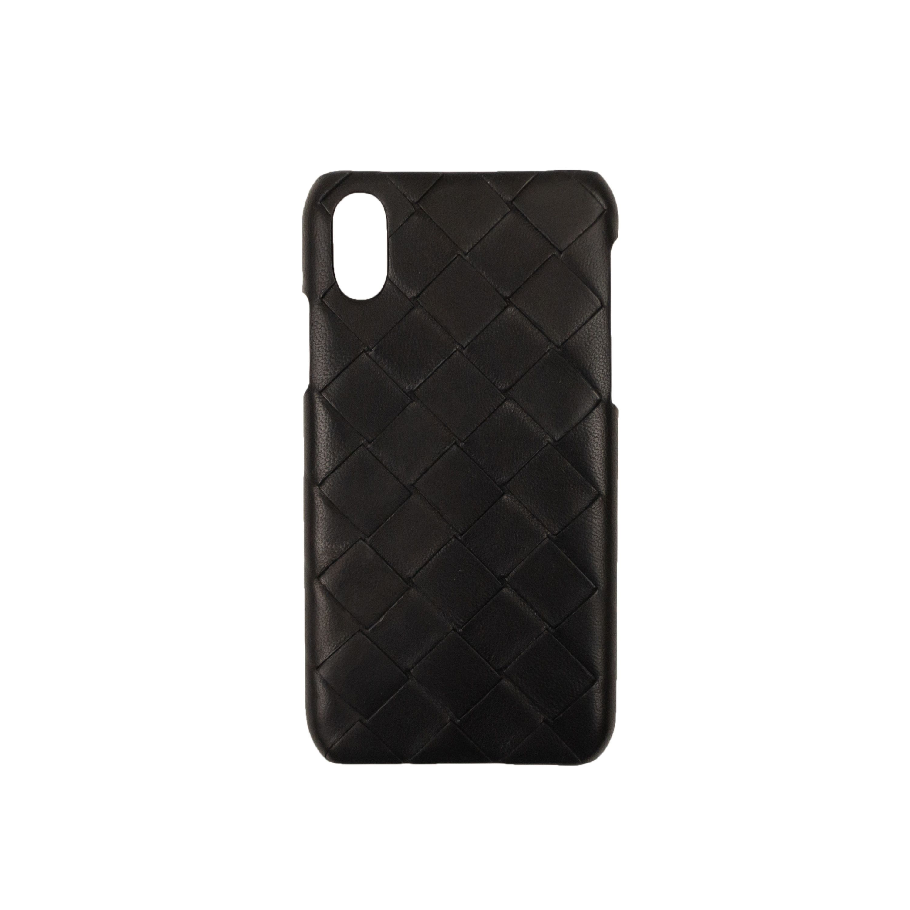 image of Bottega Veneta Black Leather Iphone Xs Phone Case Size Os, Men's