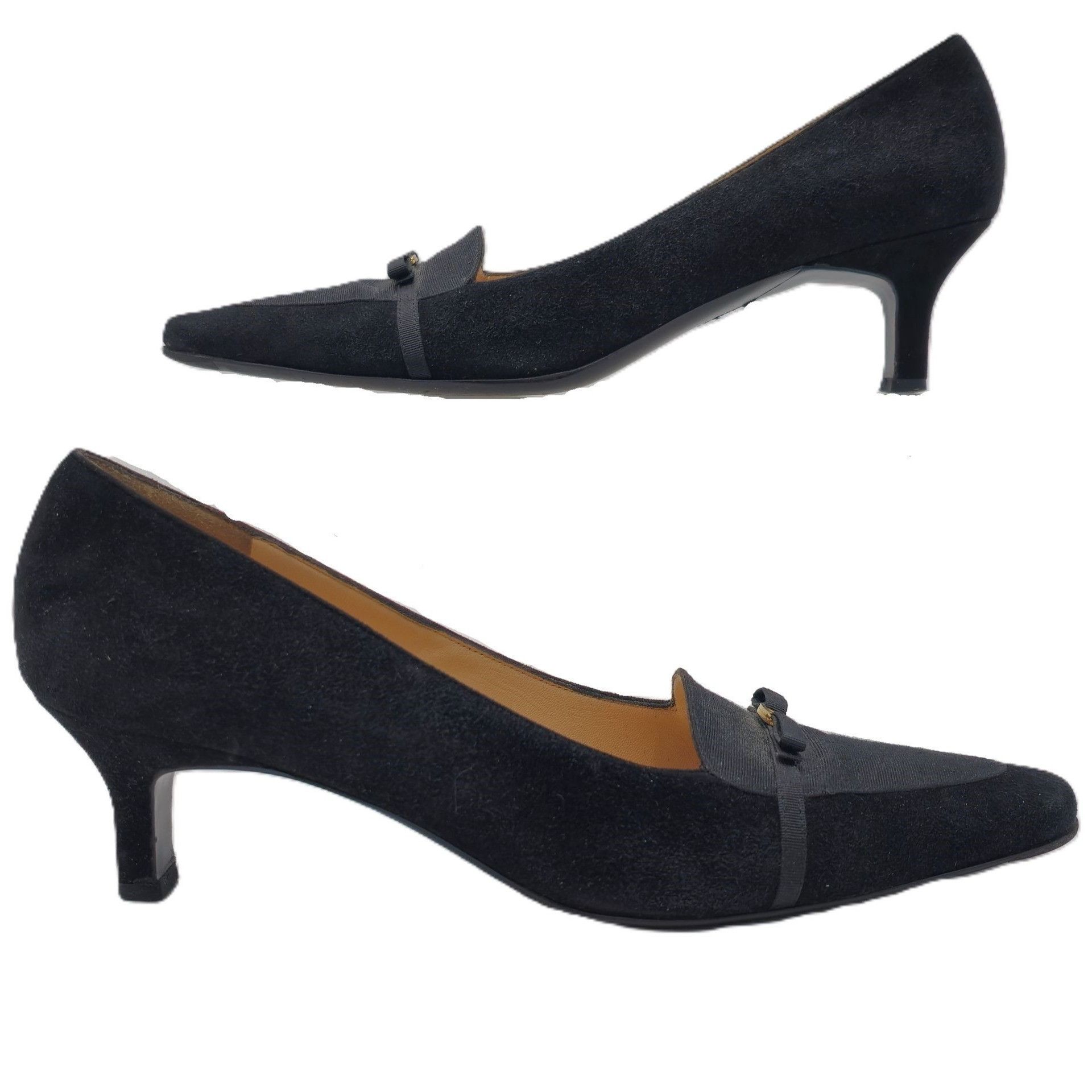 Salvatore Ferragamo Vintage Salvatore Ferragamo Italy Black Suede Pump Women 8.5 Size US 8.5 / IT 38.5 - 6 Thumbnail