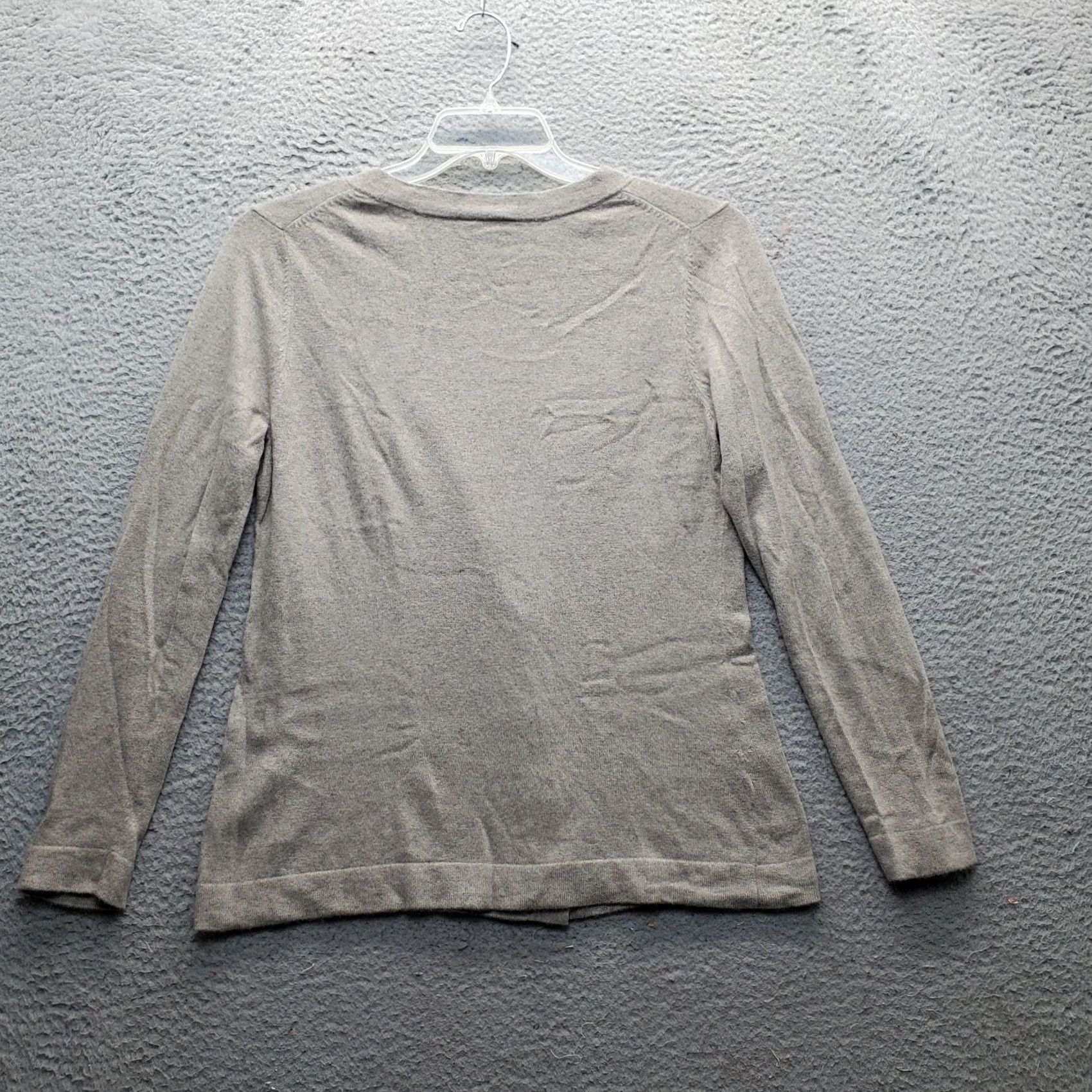 Loft LOFT Womens Cardigan Sweater L Brown Knit Long Sleeve Deep V-Neck Button Front Size L / US 10 / IT 46 - 2 Thumbnail