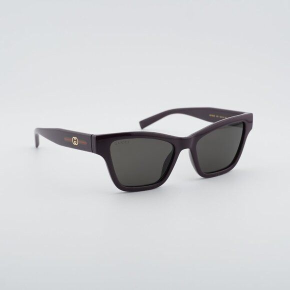 Gucci Gucci GG1982S 003 Sunglasses Shiny Dark Purple Cat Eye Frame Size ONE SIZE - 4 Thumbnail