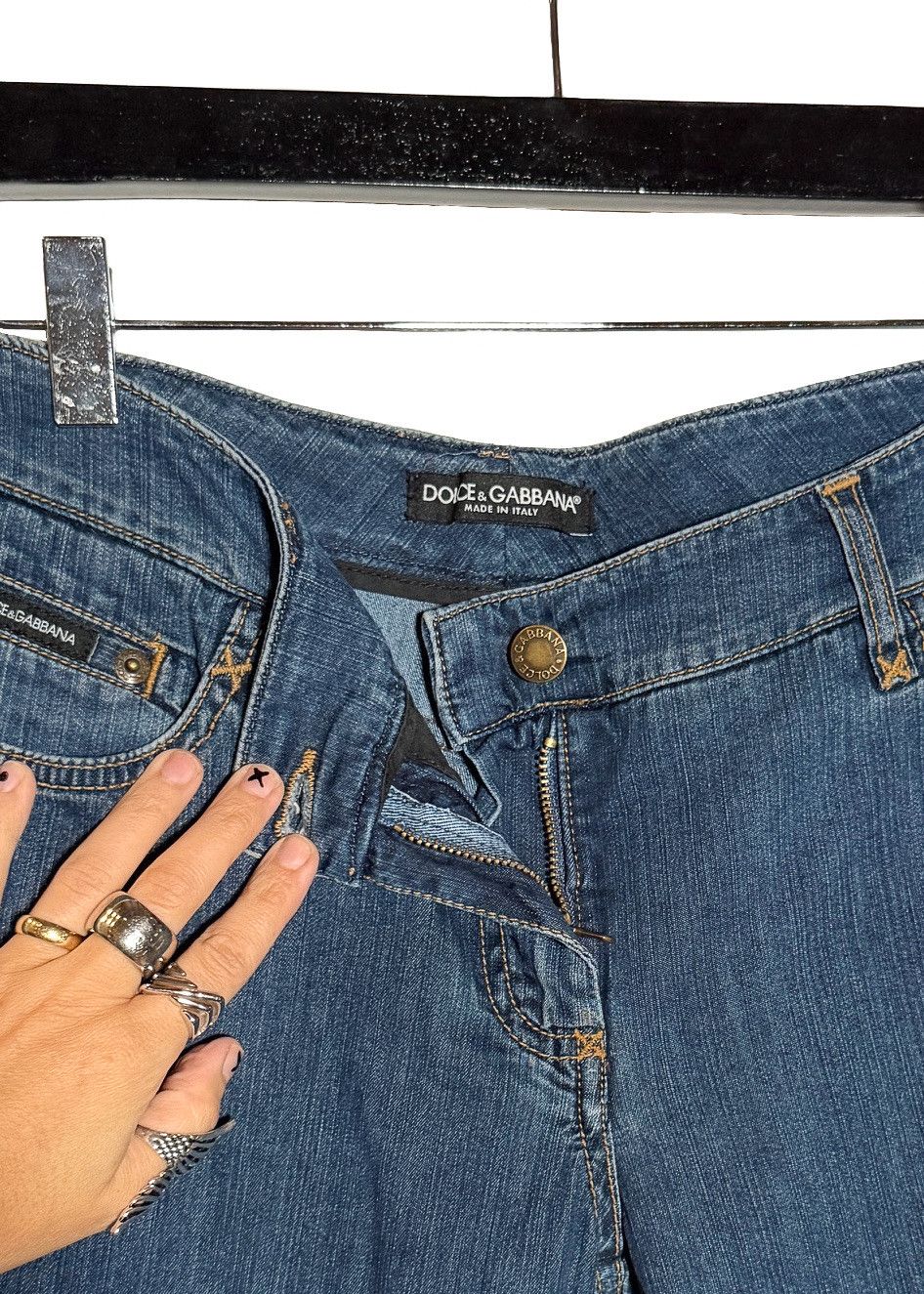 Dolce & Gabbana Dolce & Gabbana Vintage Blue Plaque Jeans Size 26" / US 2 / IT 38 - 4 Thumbnail
