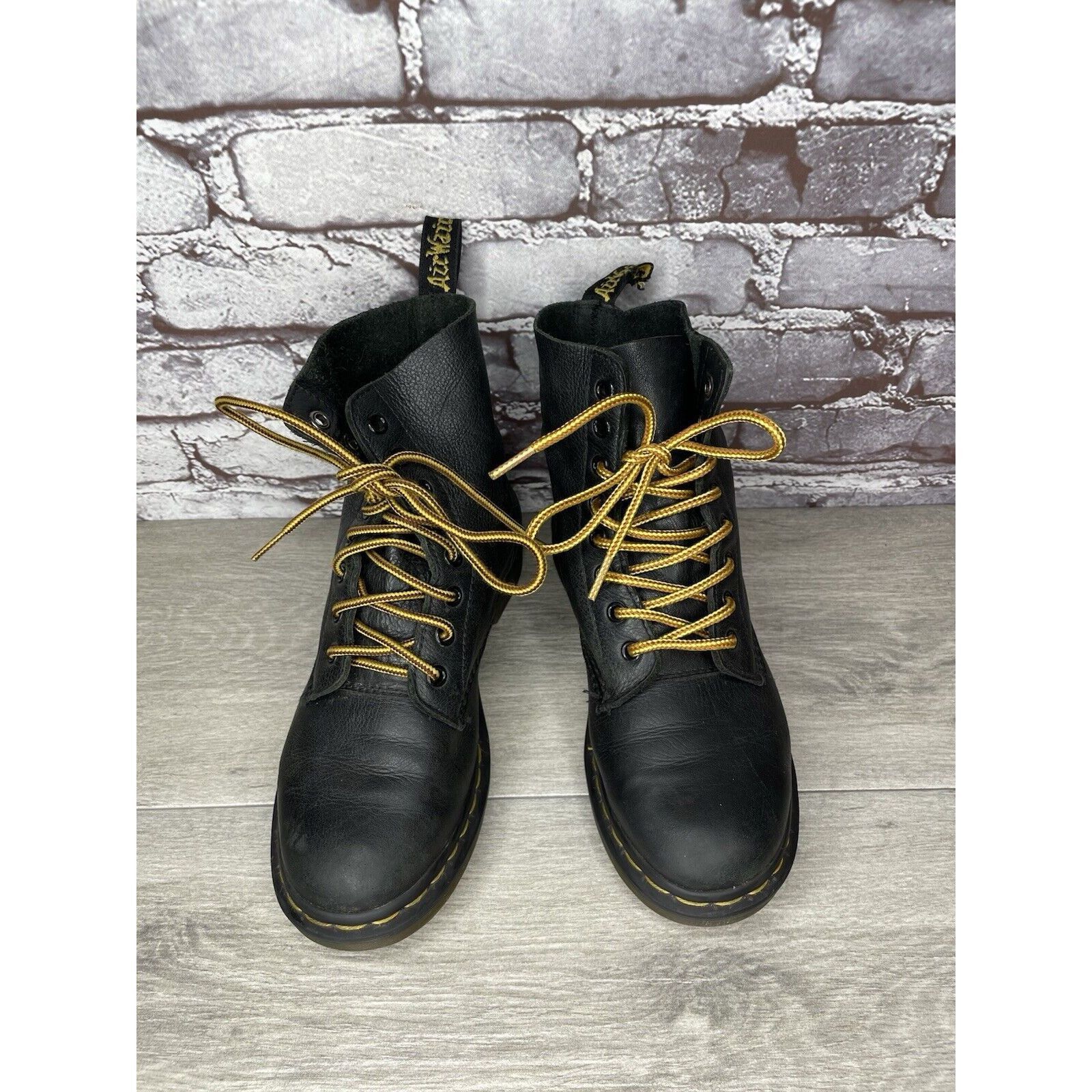 Dr. Martens Dr Doc Marten’s Pascal Black Leather Lace Up Combat Boots Wo Size US 7 / IT 37 - 14 Thumbnail