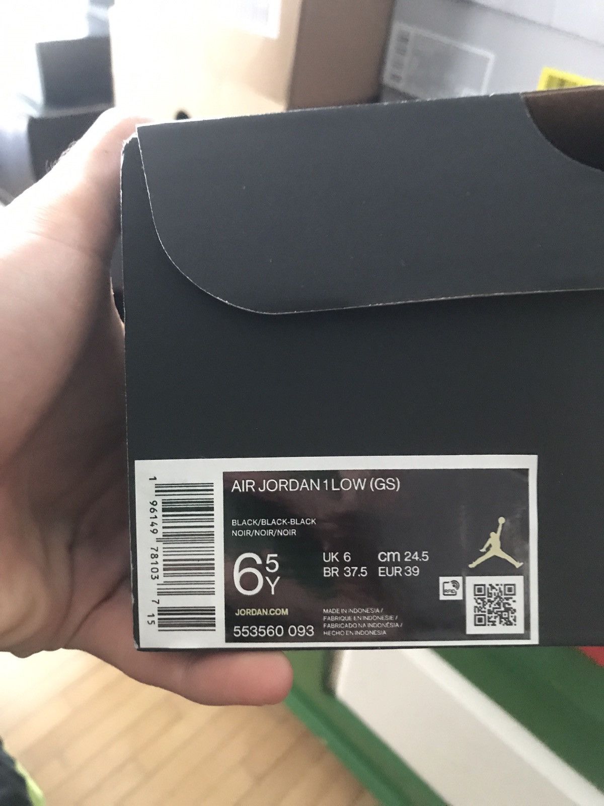 Jordan Brand Jordan 1 Low “Full Black” Size US 9 / IT 39 - 7 Thumbnail