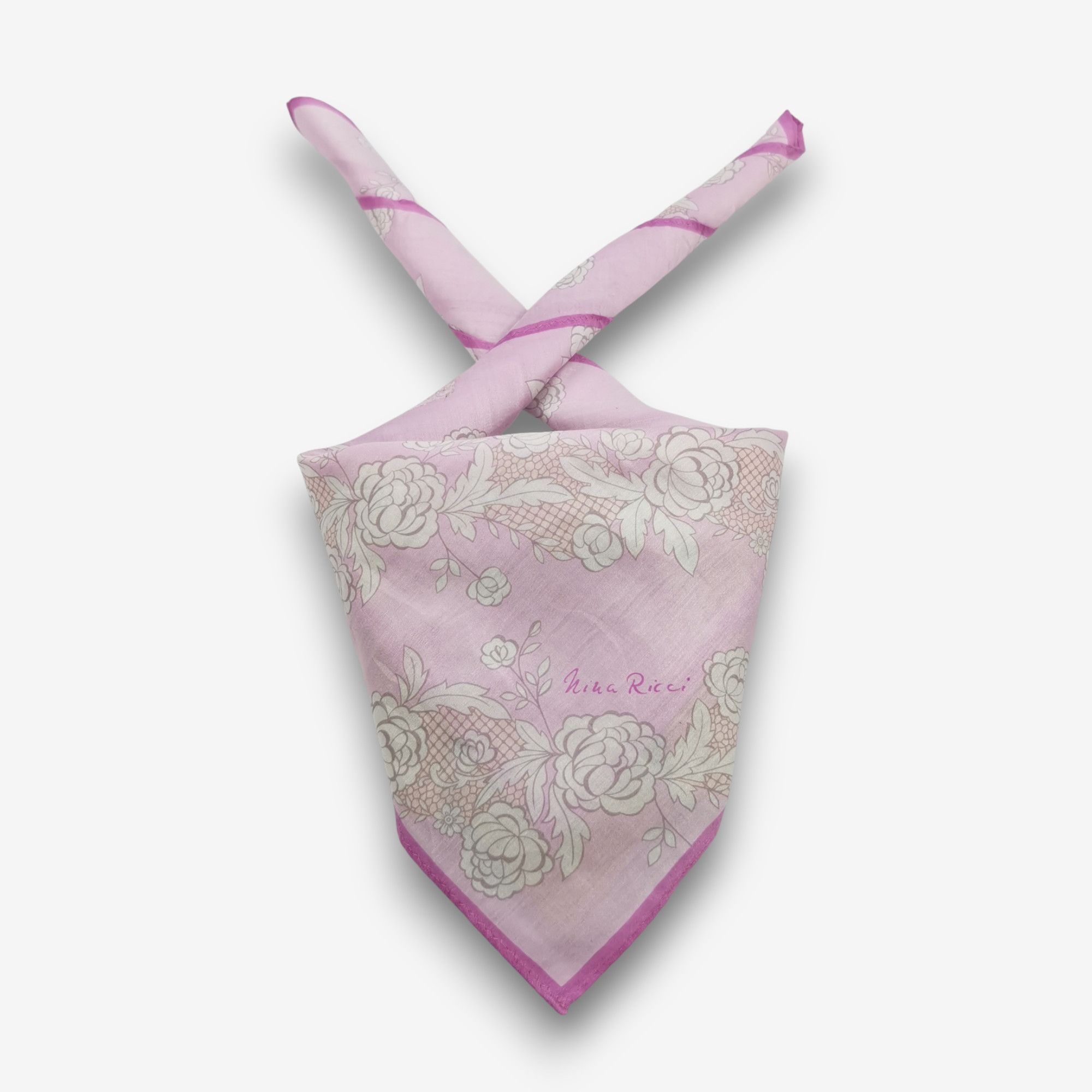 Japanese Brand Vintage Nina Ricci Handkerchief Neckerchief Bandana Size ONE SIZE - 1 Thumbnail