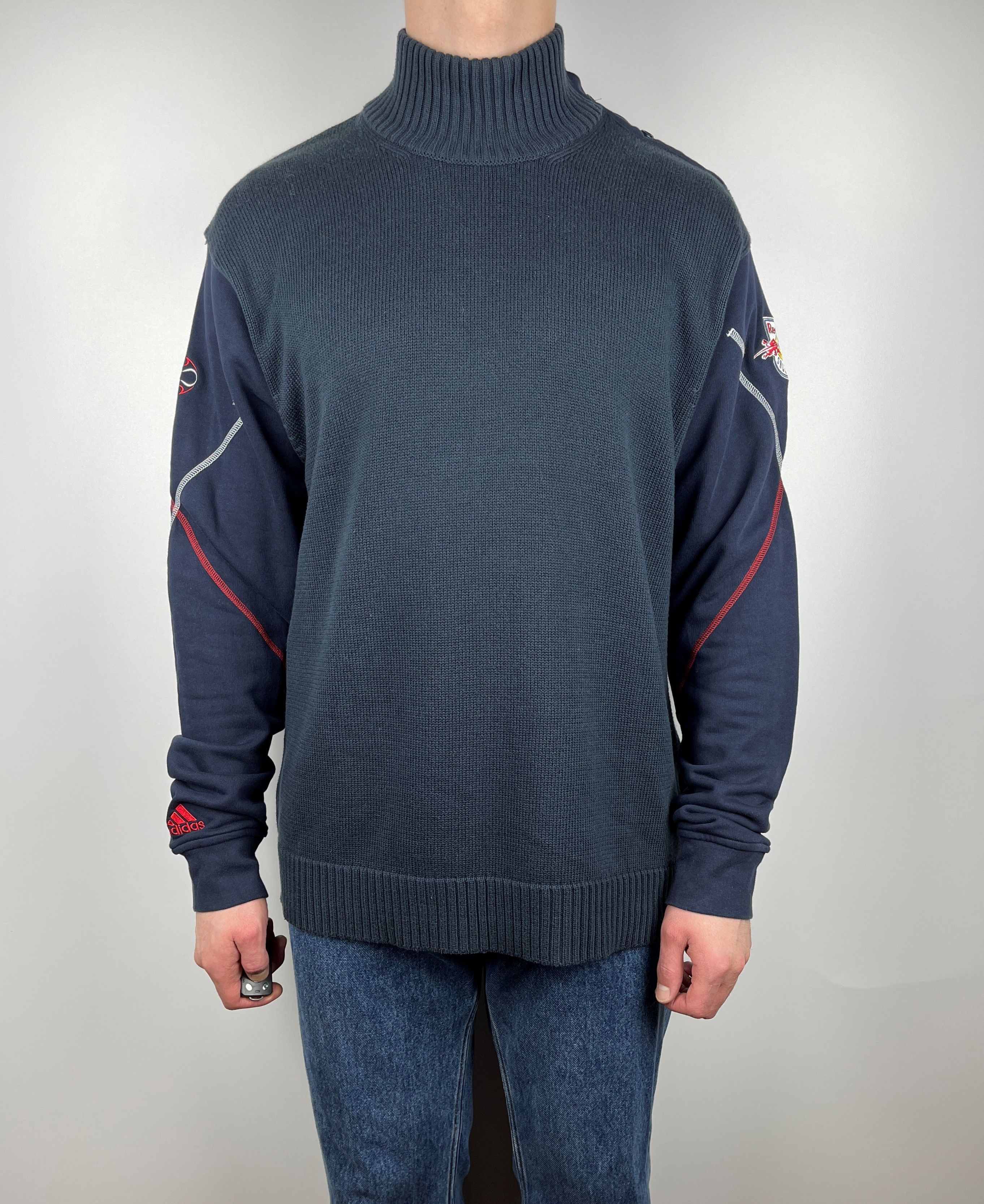 Vintage 00's Adidas Red Bull Salzburg Y2K Turtleneck Sweater