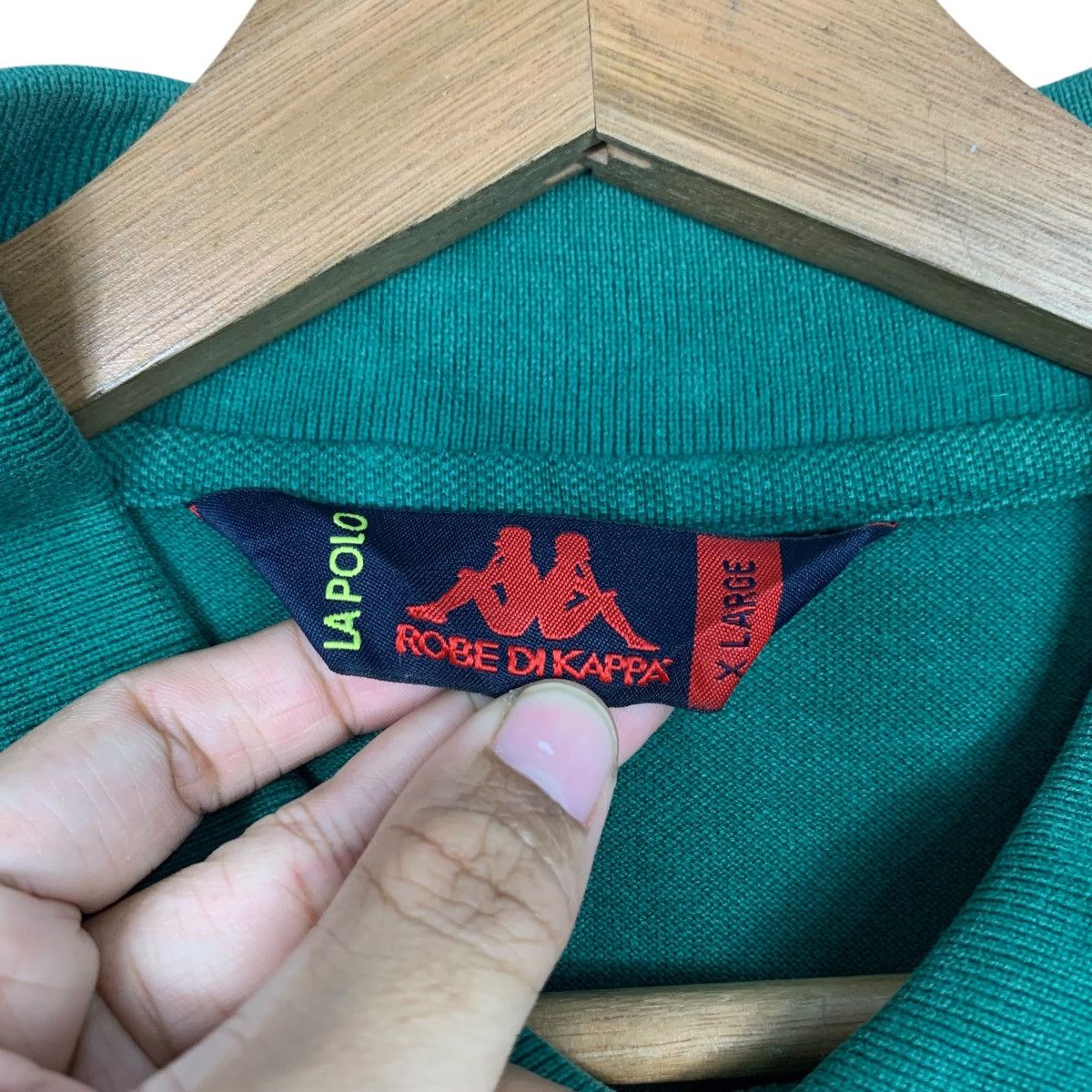 Kappa Vintage KAPPA Green Long Sleeve Polo Shirt #2609-C117 Size US XL / EU 56 / 4 - 13 Thumbnail