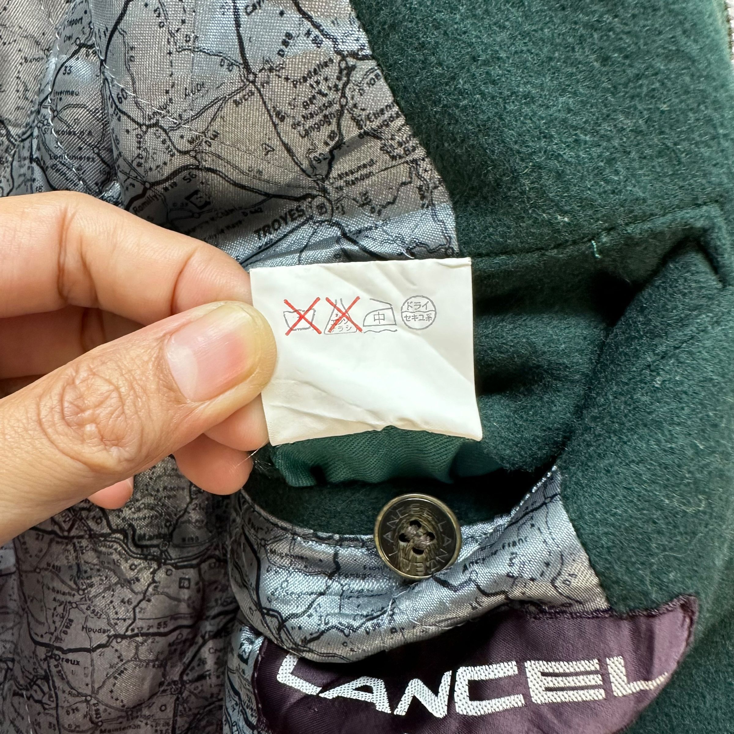 Lancel LANCEL Paris Embroidery Logo Green Wool Jacket #A46-1085 Size US M / EU 48-50 / 2 - 12 Thumbnail
