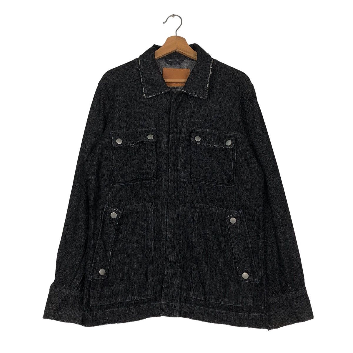 45rpm 🔥Vintage Biker Trucker Denim Jacket Daily News Japan Indigo Size US M / EU 48-50 / 2 - 1 Thumbnail